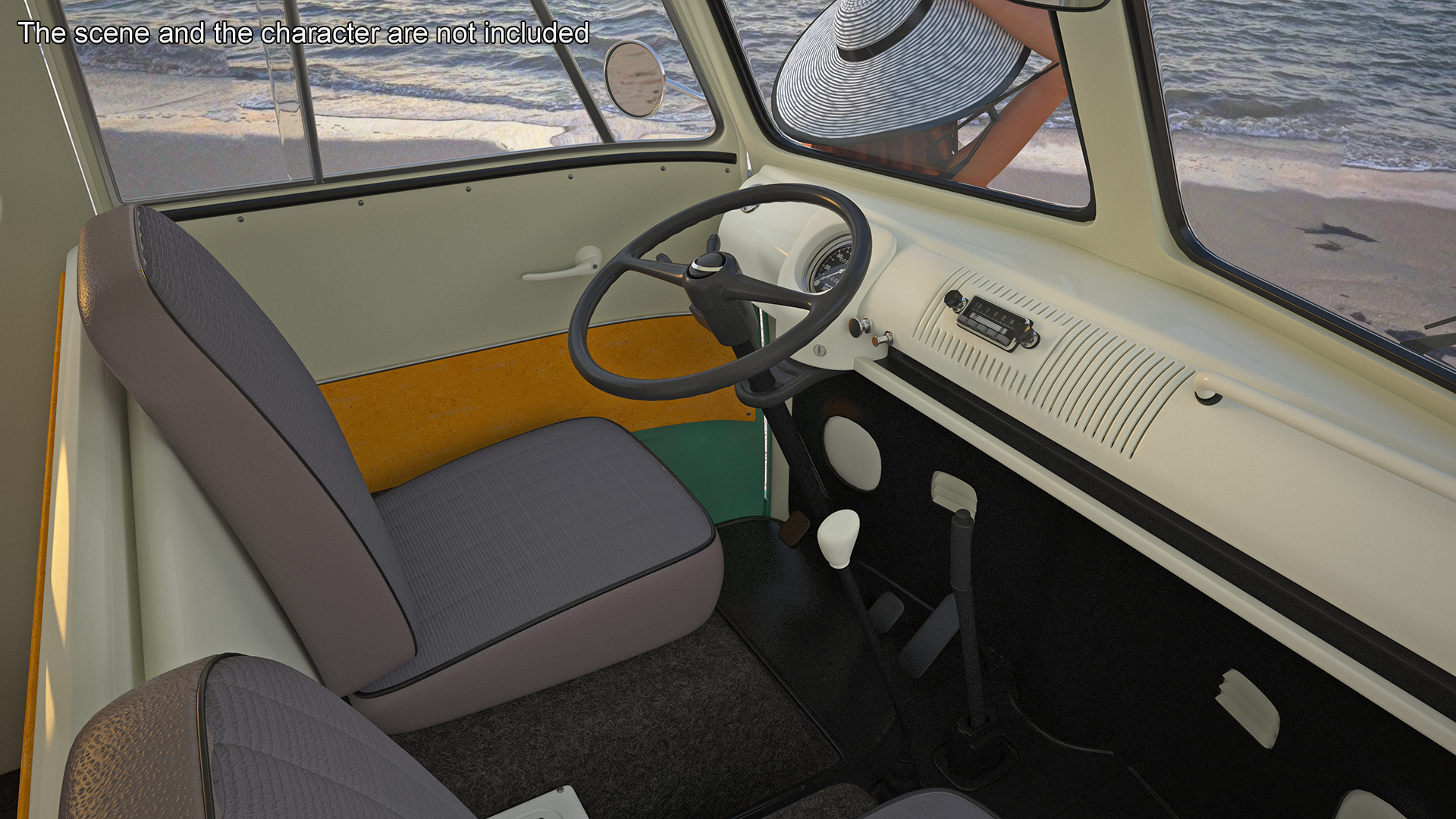 Volkswagen Type 2 Bus Rigged for Maya 3D