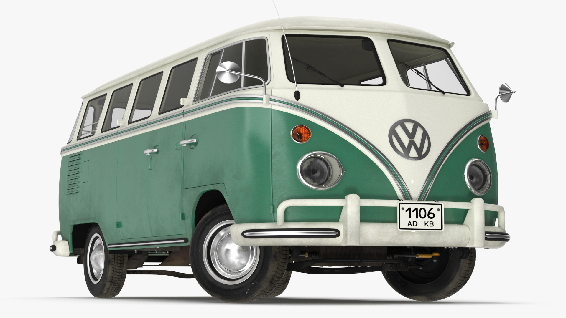 Volkswagen Type 2 Bus Rigged for Maya 3D