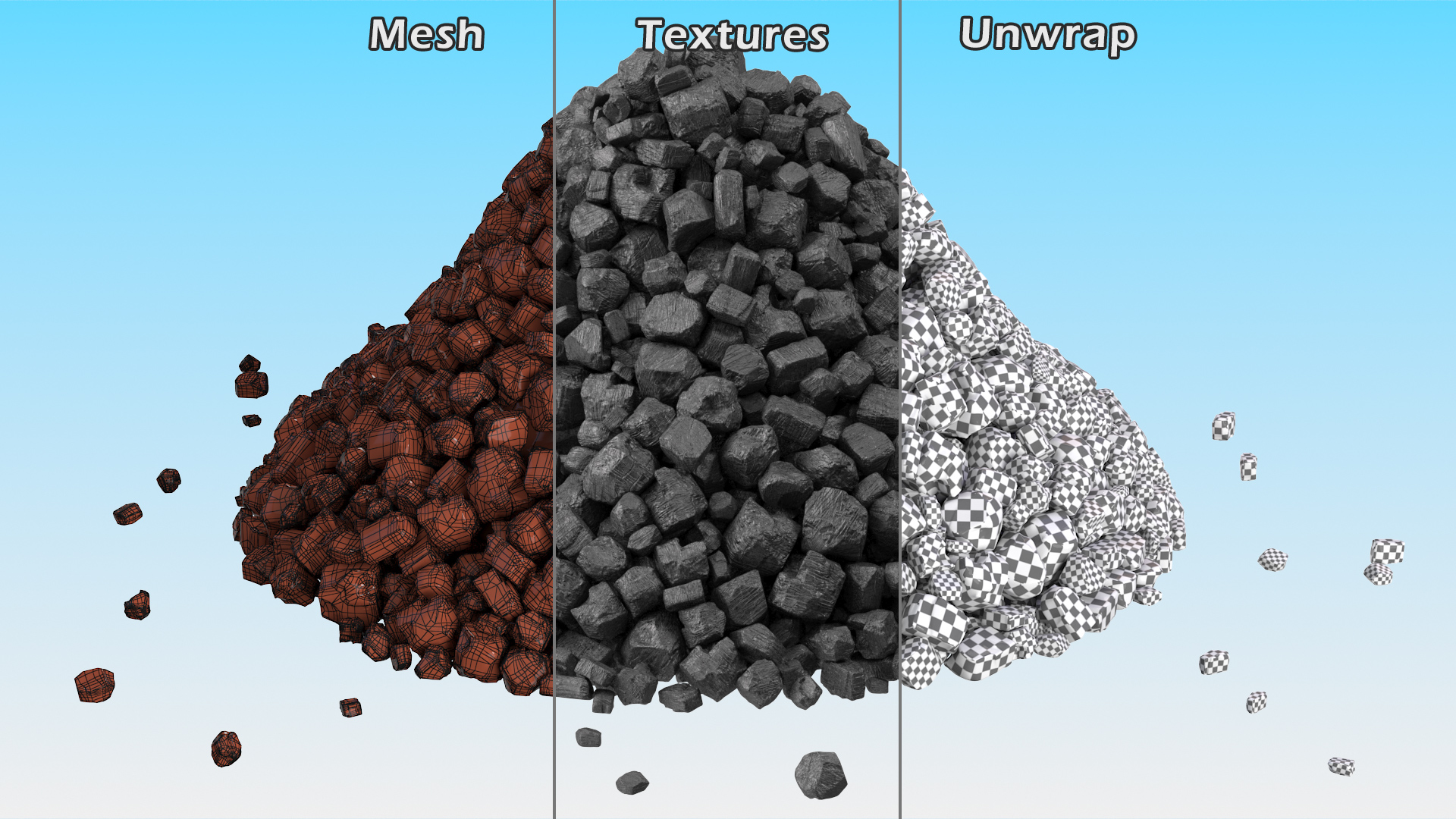3D model Anthracite Coal Heap