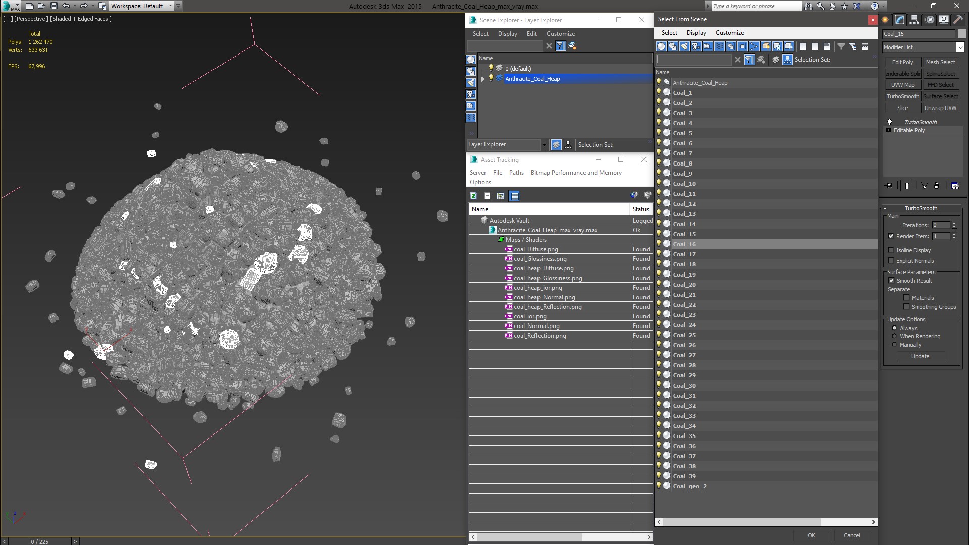 3D model Anthracite Coal Heap