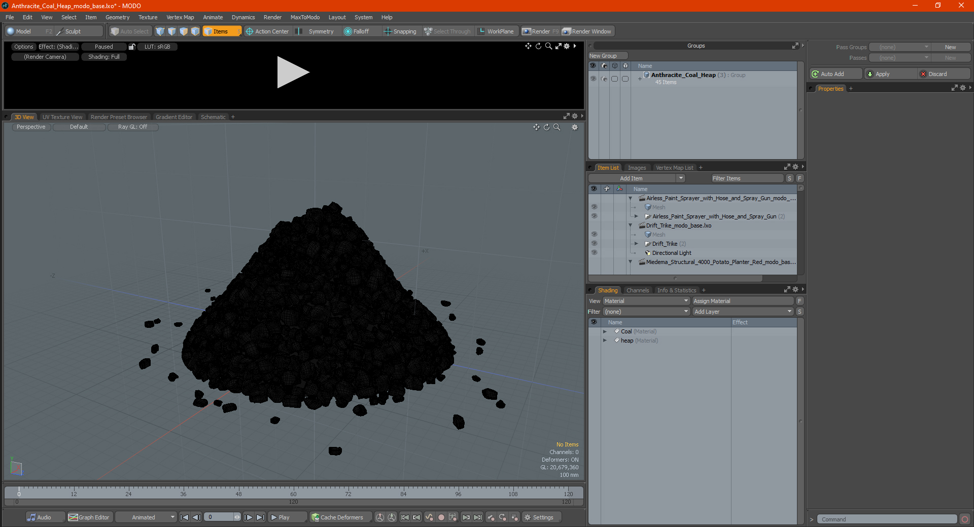 3D model Anthracite Coal Heap