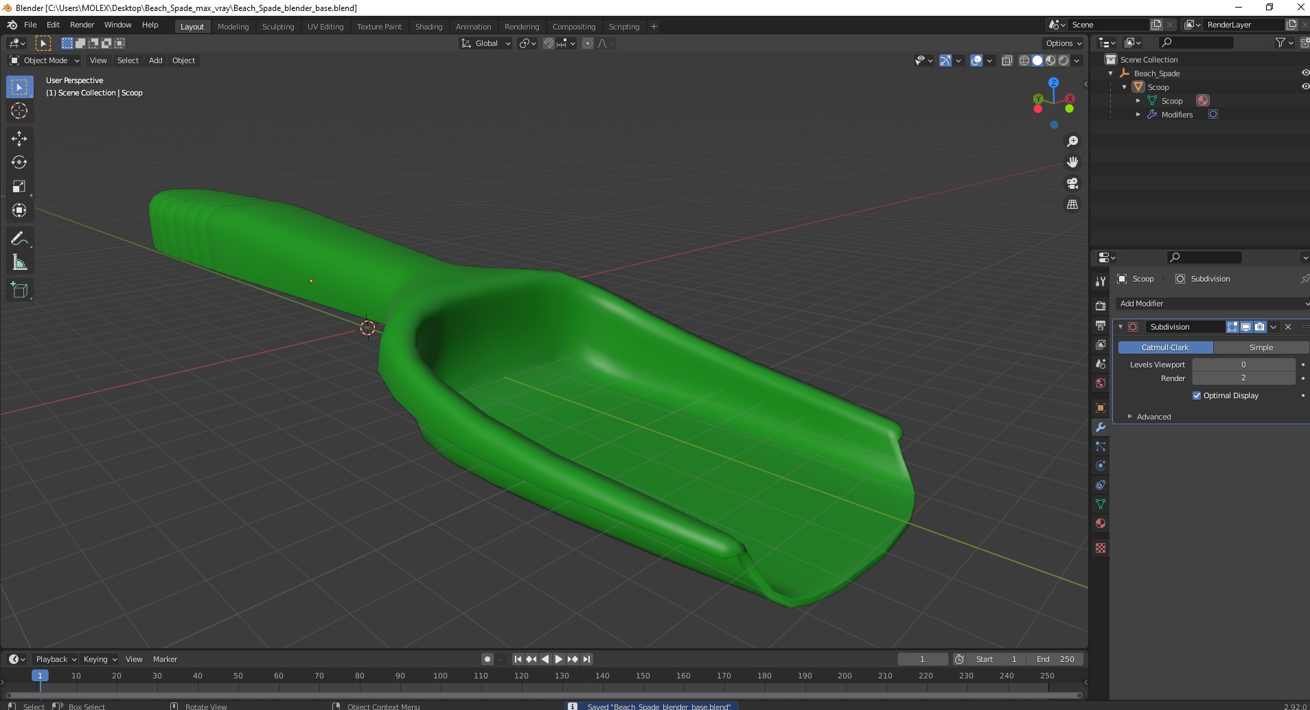 3D Beach Spade