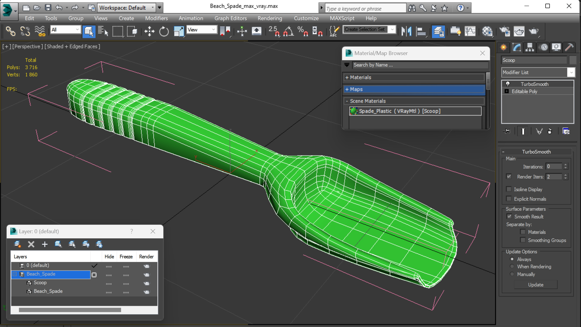3D Beach Spade