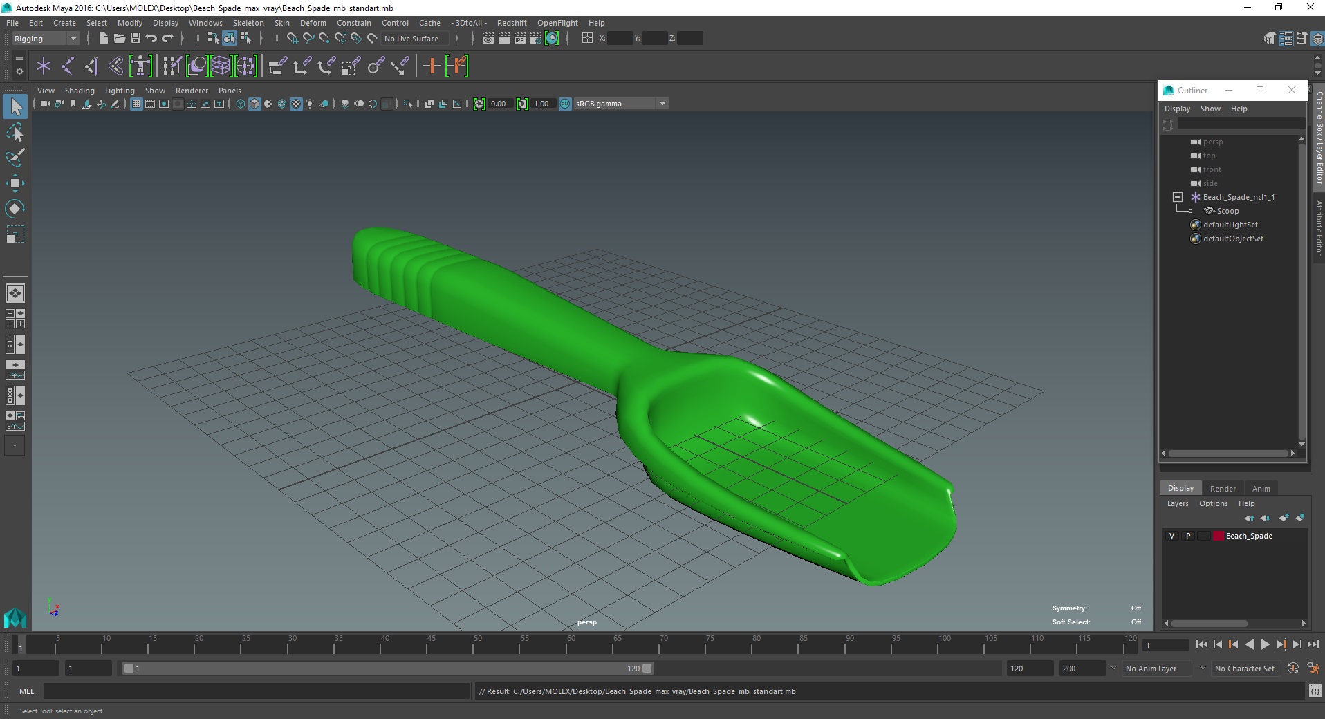 3D Beach Spade