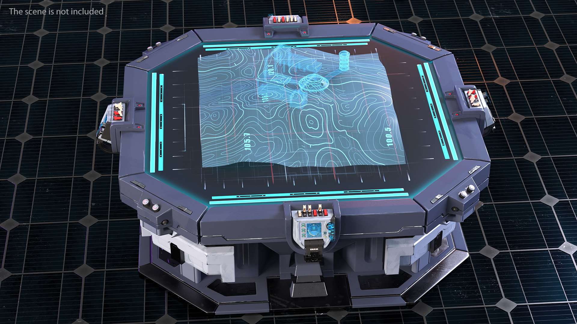 3D Sci-Fi Table with Hologram