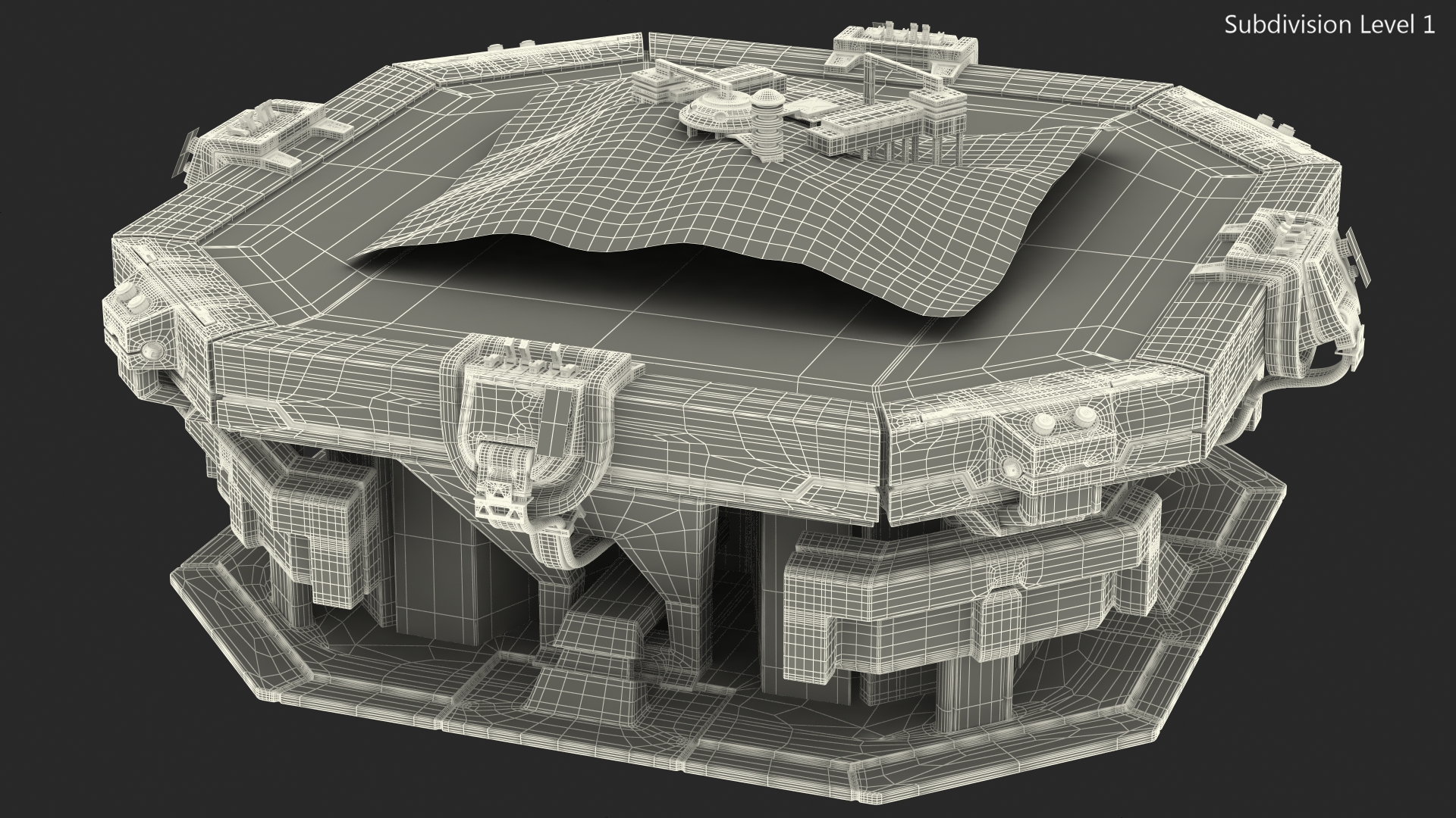 3D Sci-Fi Table with Hologram