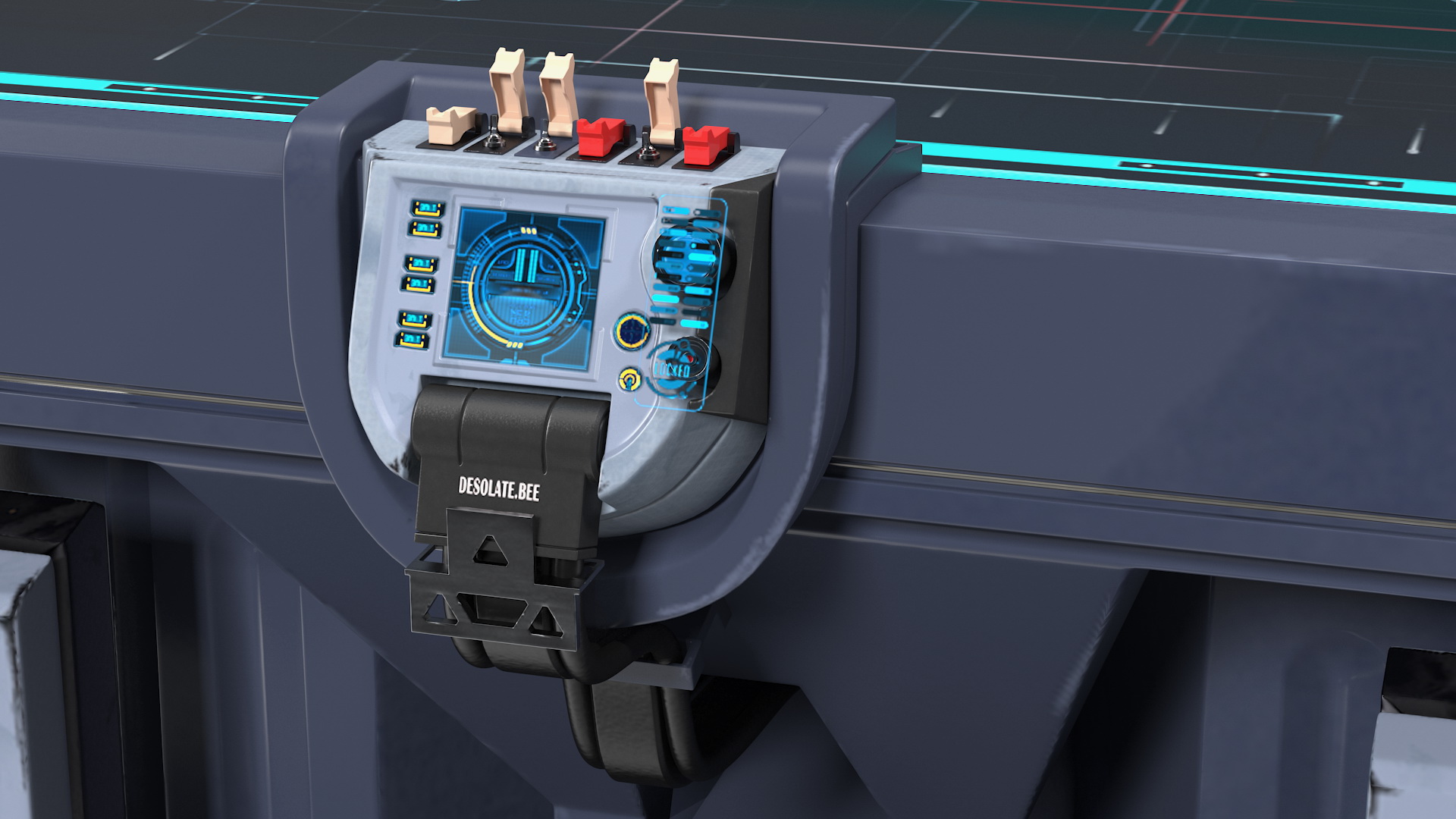 3D Sci-Fi Table with Hologram