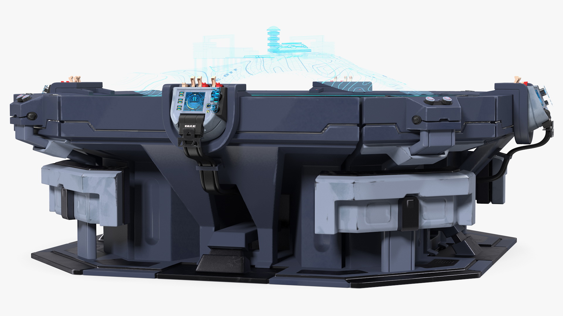 3D Sci-Fi Table with Hologram