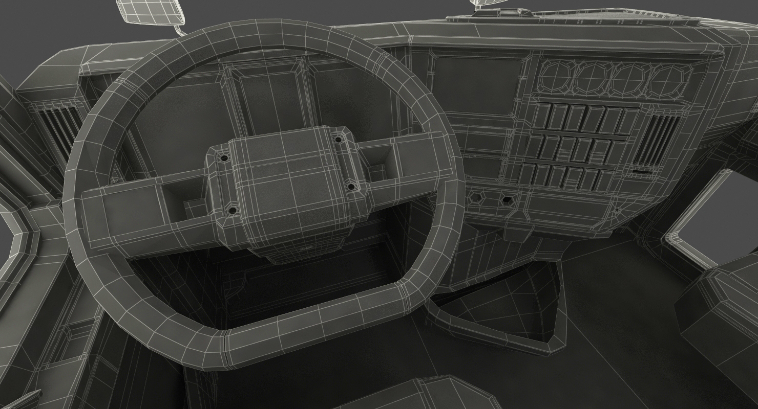 3D Mack Anthem Truck with Trailer 2018 Simple Interior