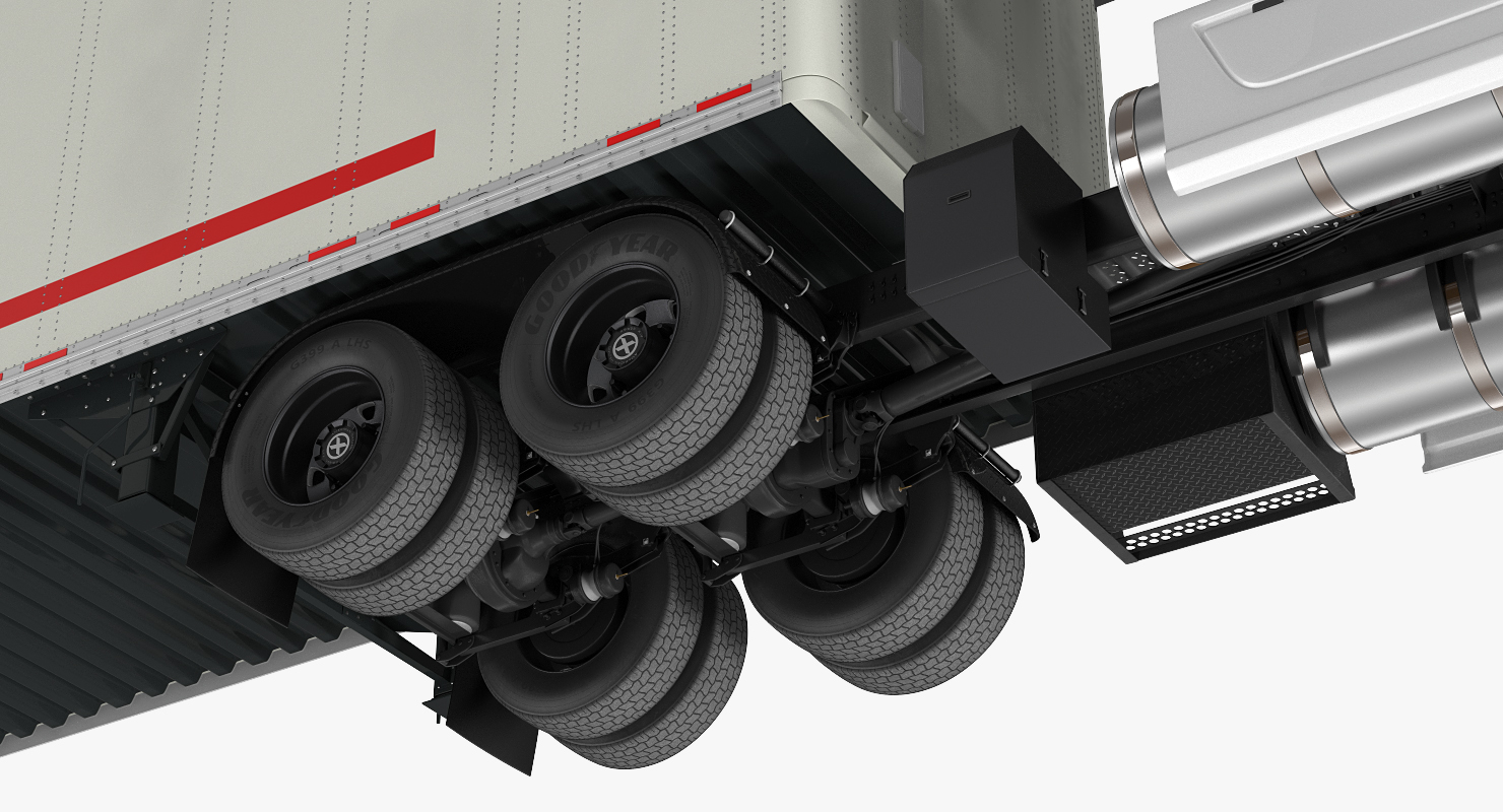 3D Mack Anthem Truck with Trailer 2018 Simple Interior