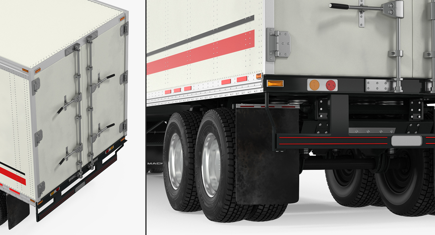 3D Mack Anthem Truck with Trailer 2018 Simple Interior