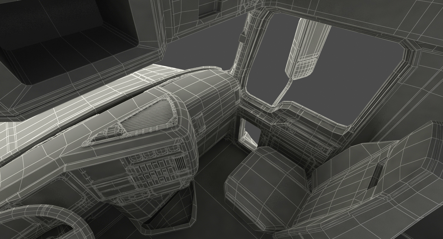 3D Mack Anthem Truck with Trailer 2018 Simple Interior