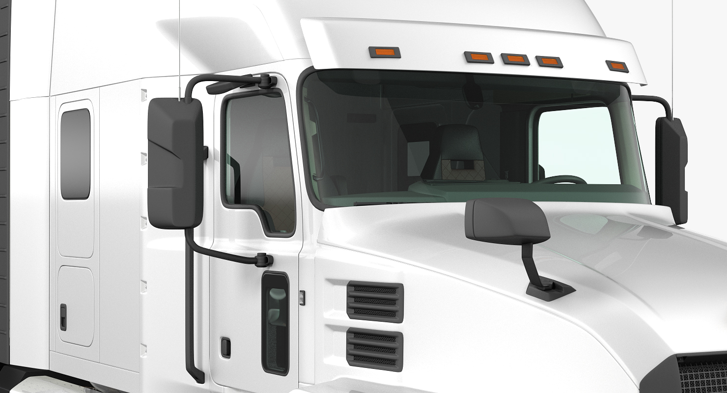 3D Mack Anthem Truck with Trailer 2018 Simple Interior