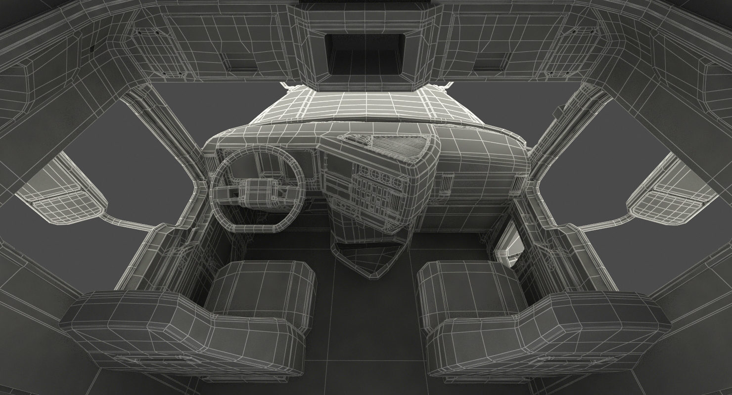 3D Mack Anthem Truck with Trailer 2018 Simple Interior