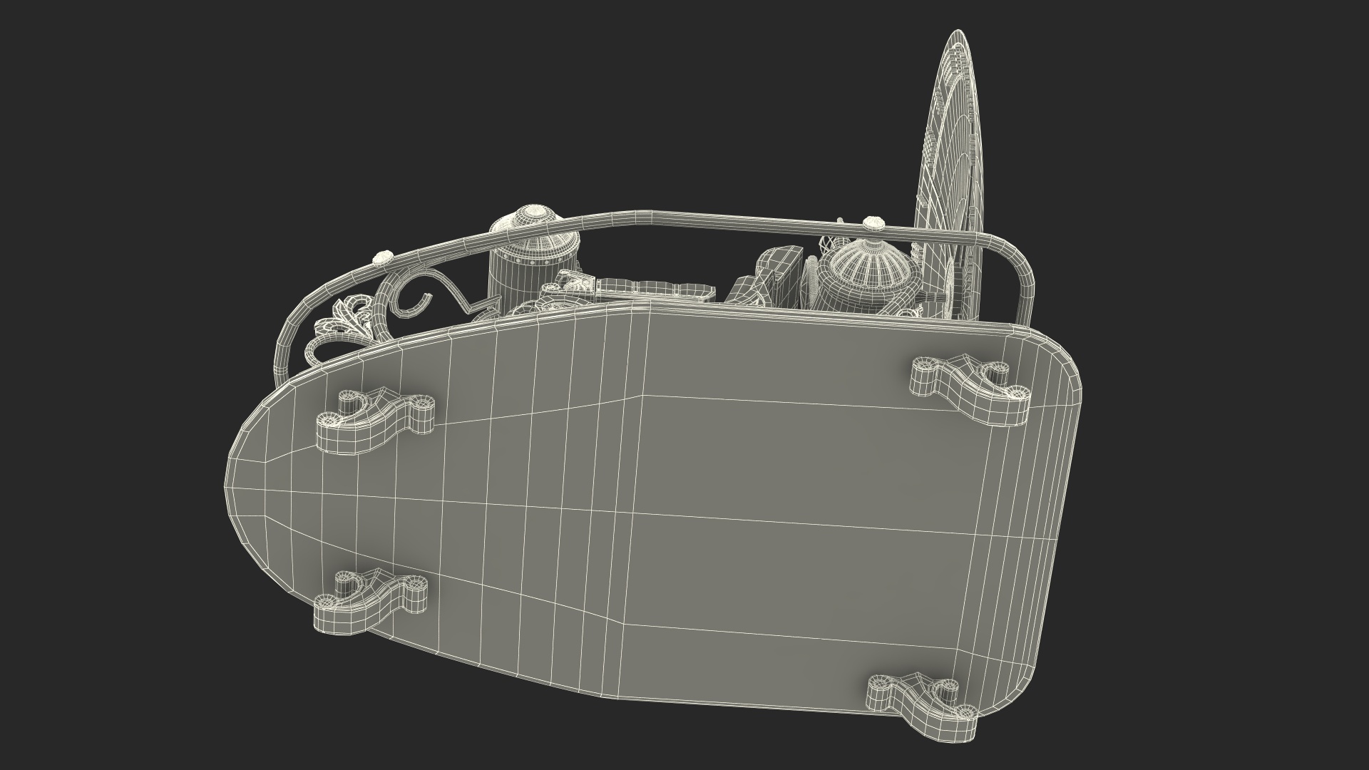 3D Retro Time Machine by Herbert Wells Rigged for Cinema 4D