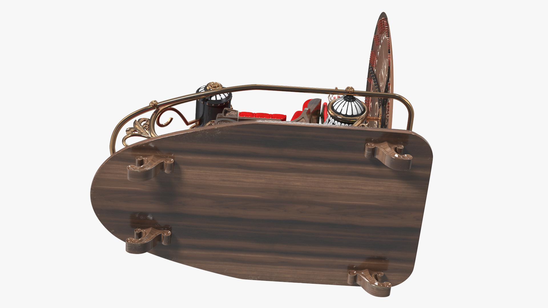 3D Retro Time Machine by Herbert Wells Rigged for Cinema 4D