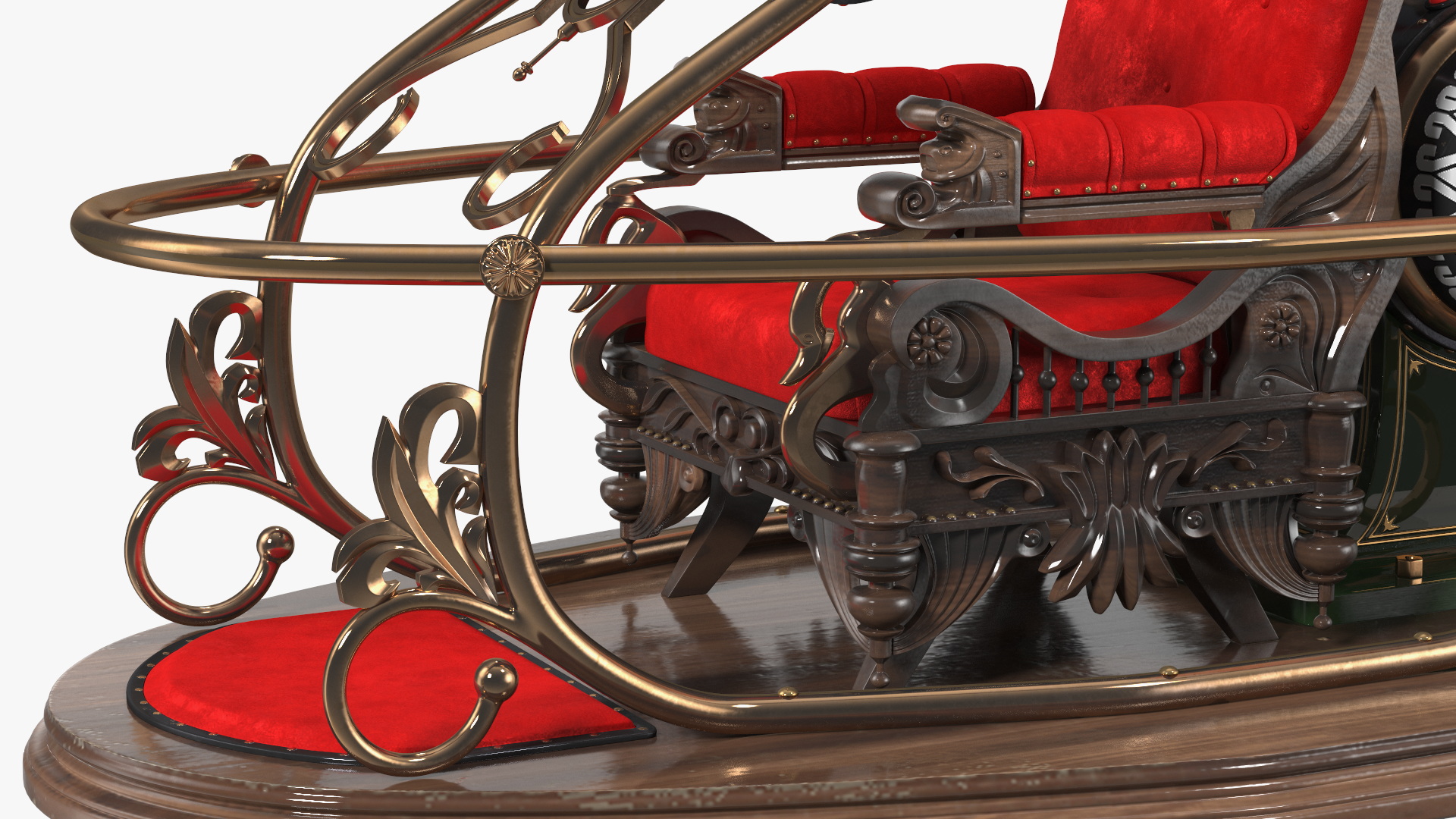 3D Retro Time Machine by Herbert Wells Rigged for Cinema 4D