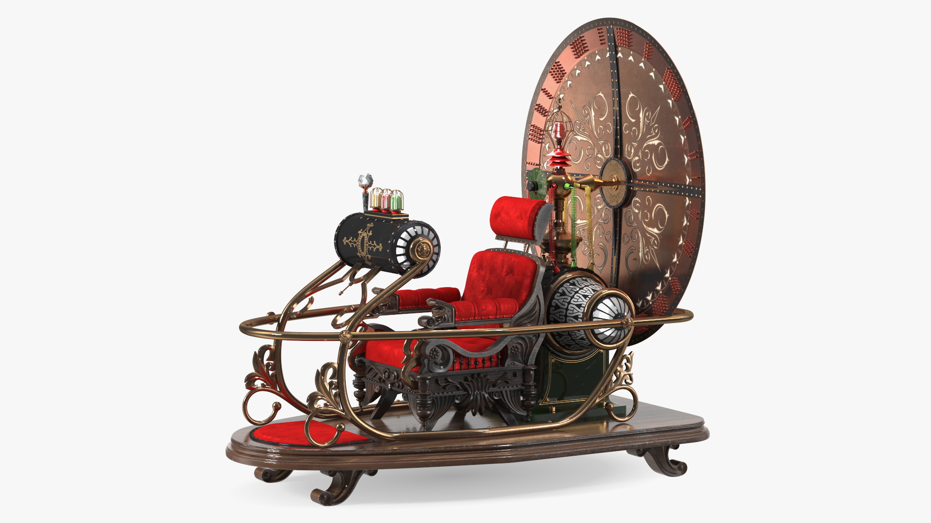 3D Retro Time Machine by Herbert Wells Rigged for Cinema 4D
