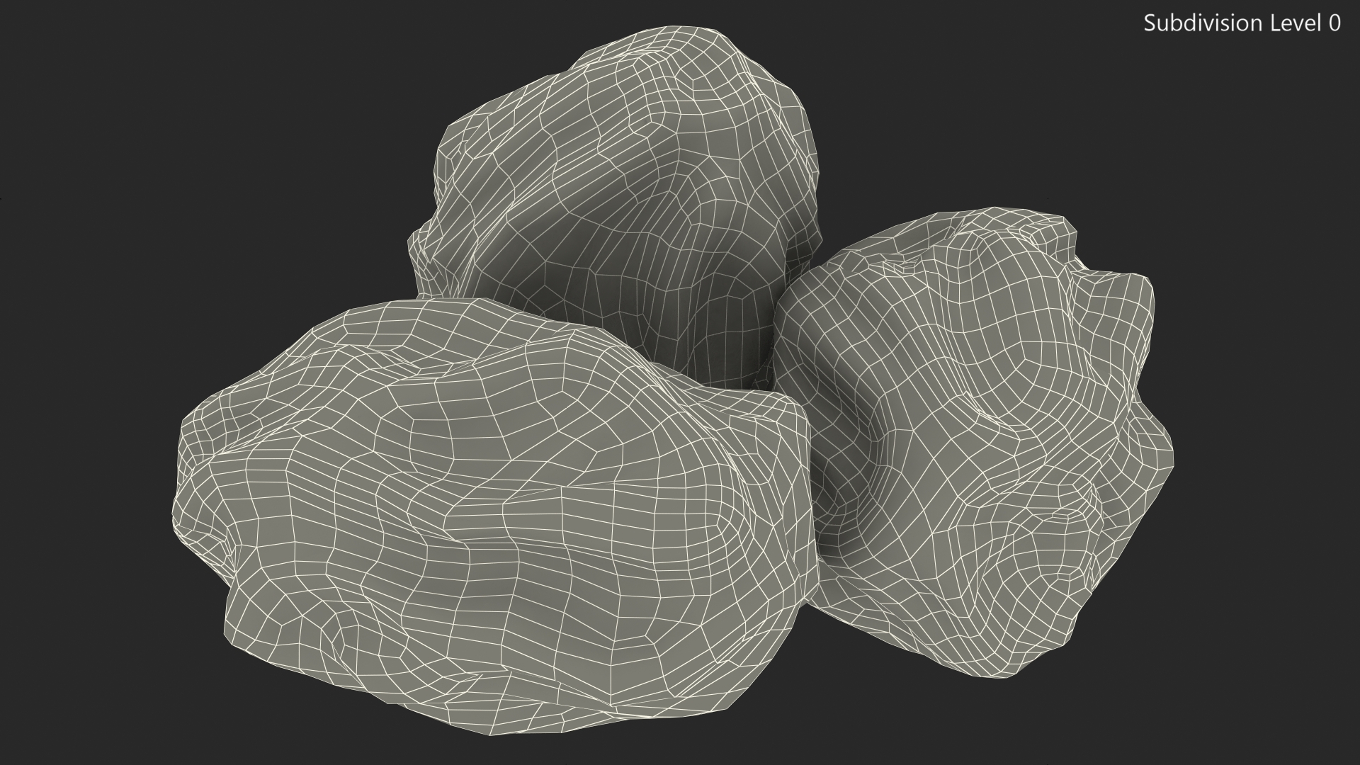 3D Pile of Mixed Raisins