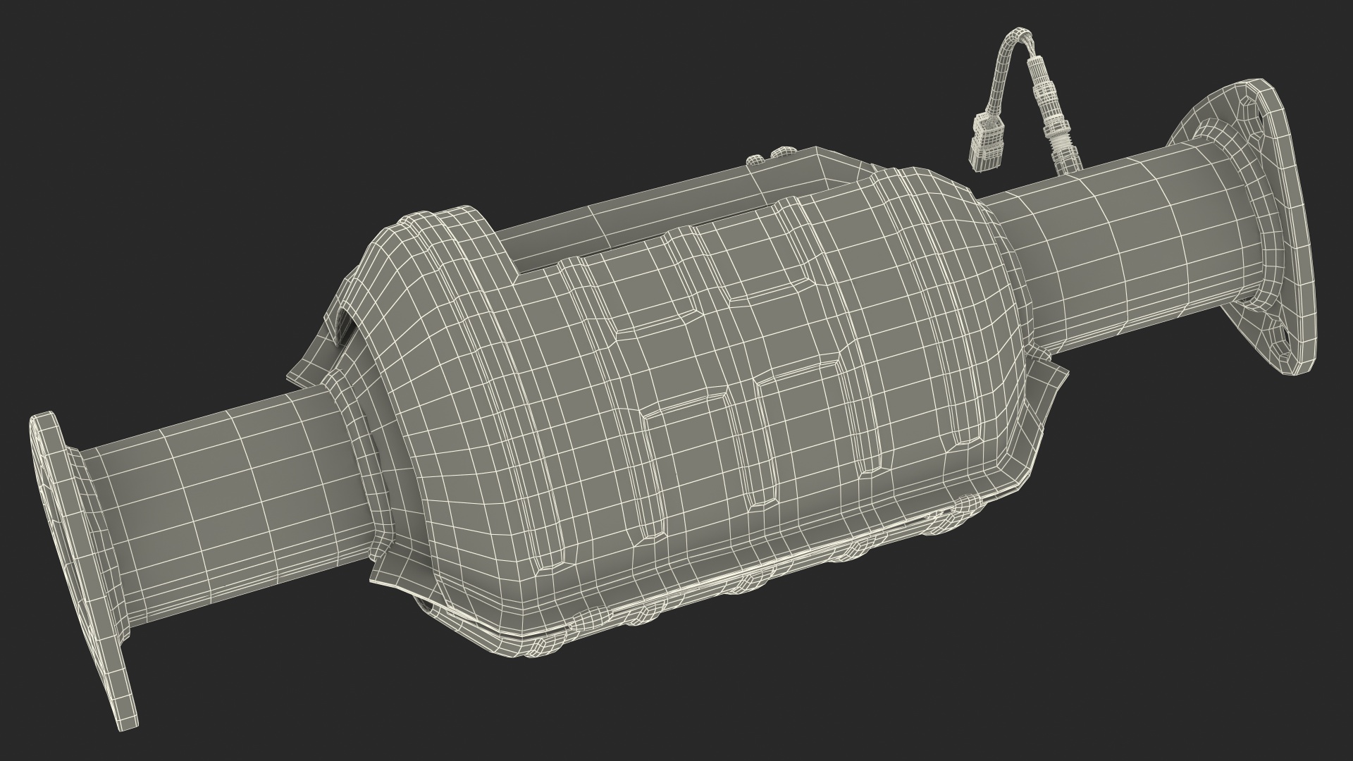 3D Catalytic Converter Cross Section model