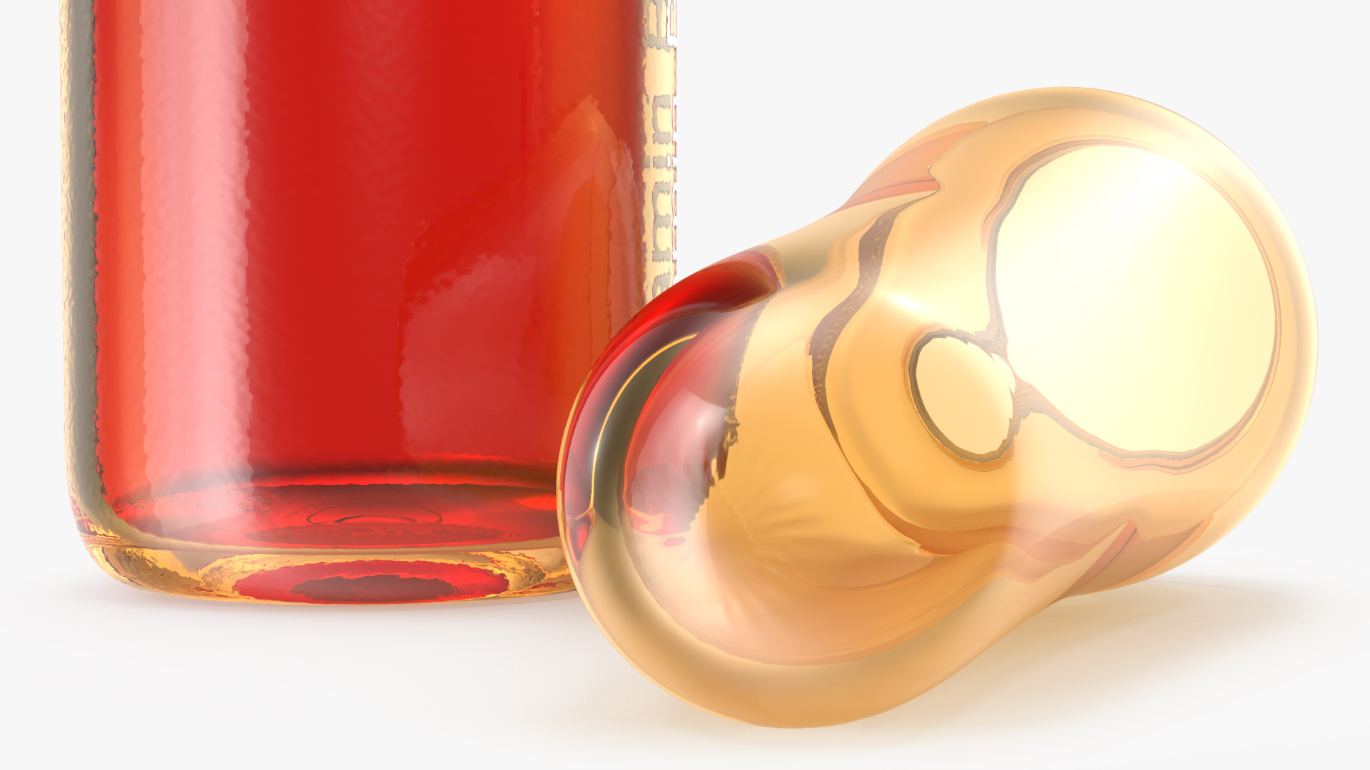 3D Vitamin B Complex Amber Ampoule Opened model
