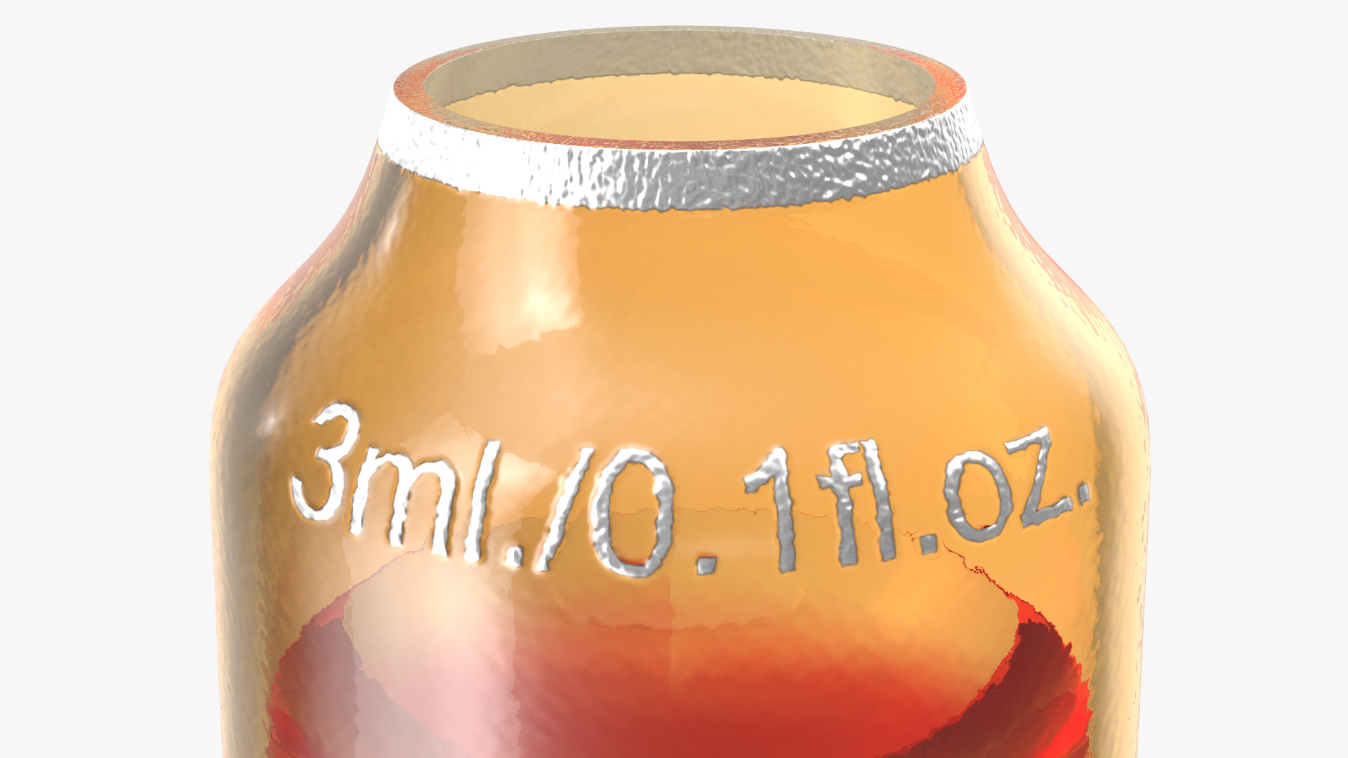 3D Vitamin B Complex Amber Ampoule Opened model