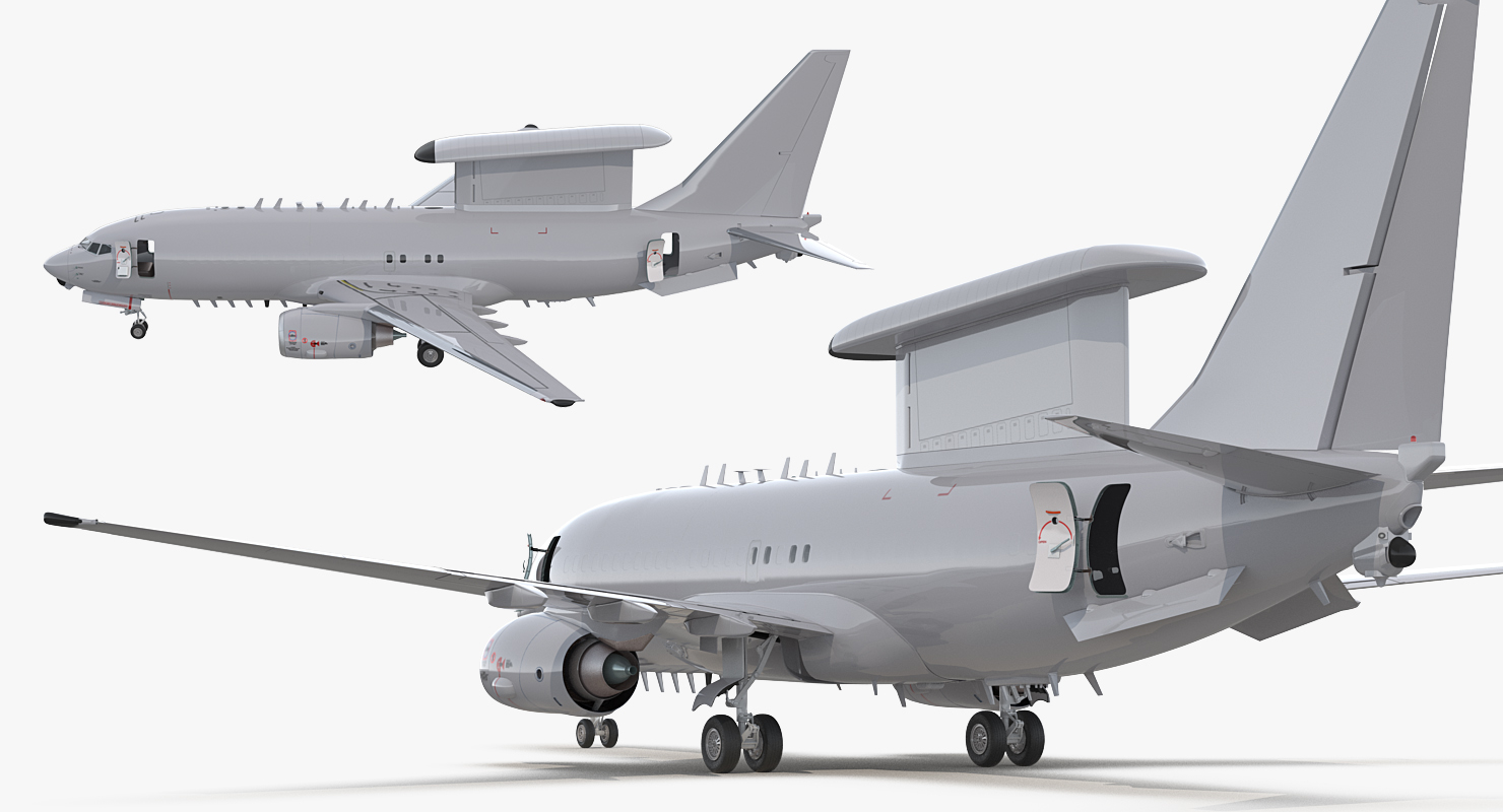 Boeing 737 AEWC Rigged 3D