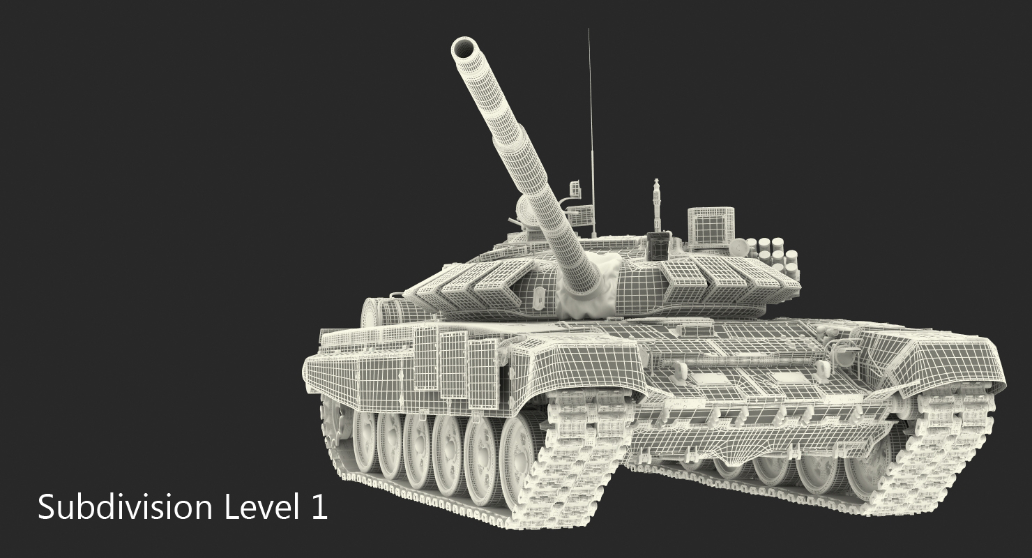 T 72B3 Soviet Main Battle Tank Rigged 3D