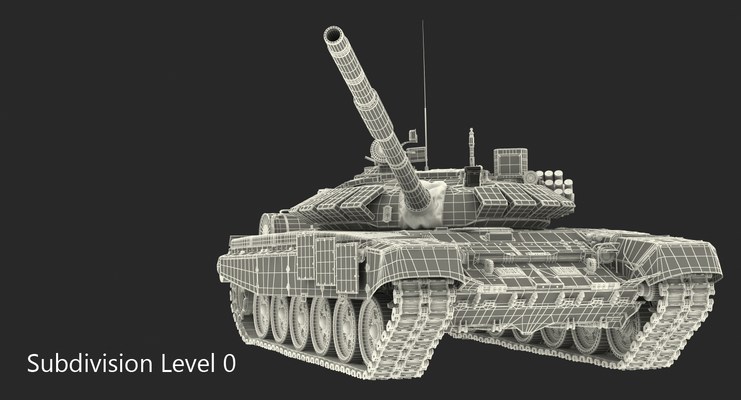 T 72B3 Soviet Main Battle Tank Rigged 3D