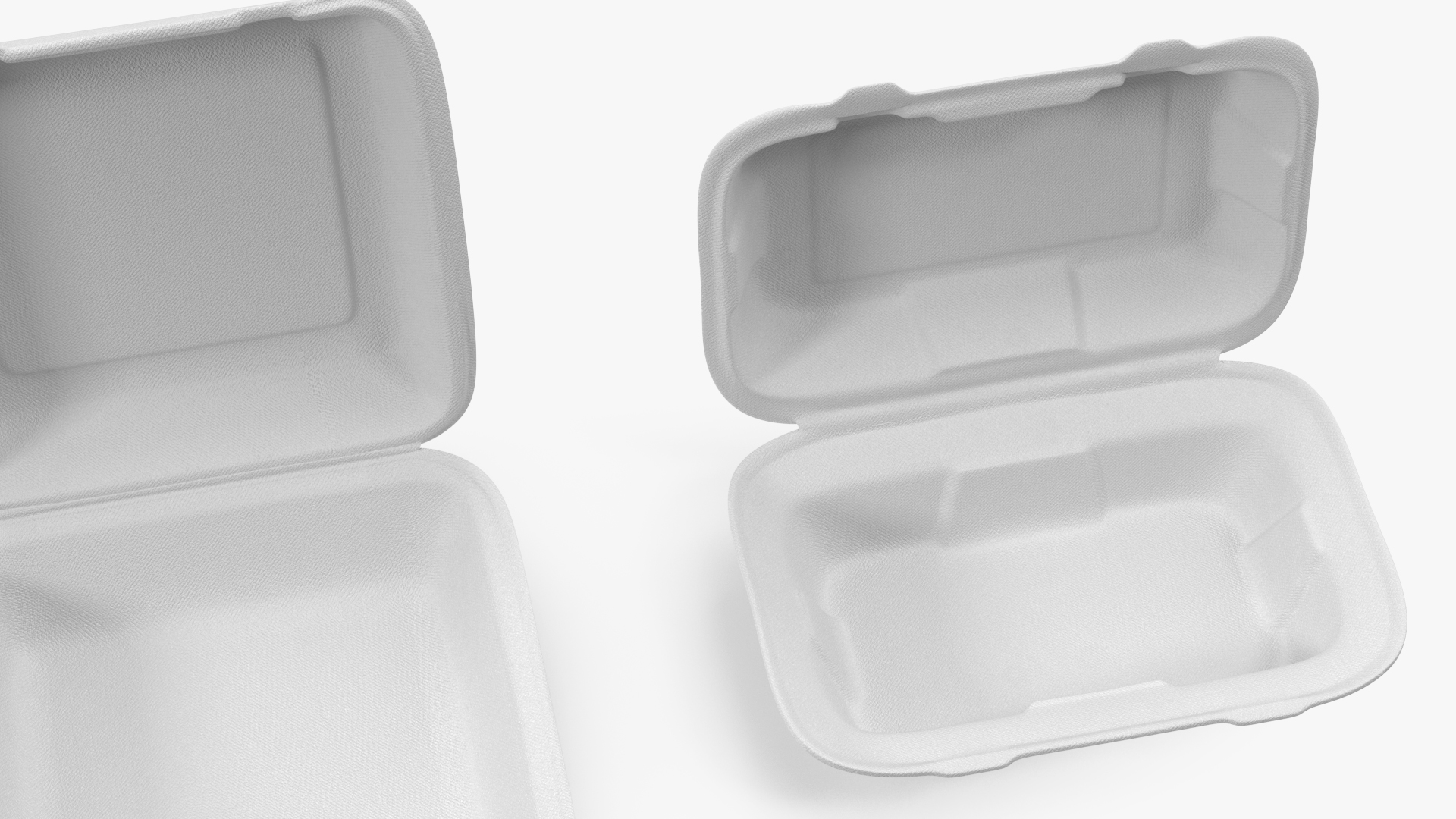 3D Open Food Container Set model