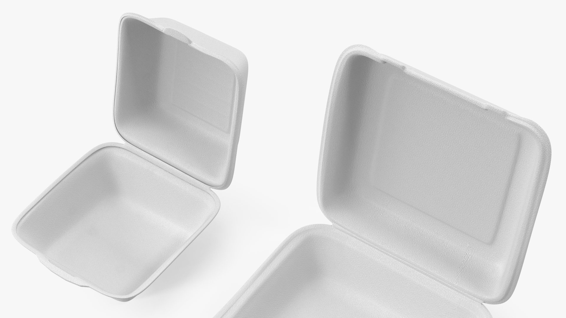 3D Open Food Container Set model
