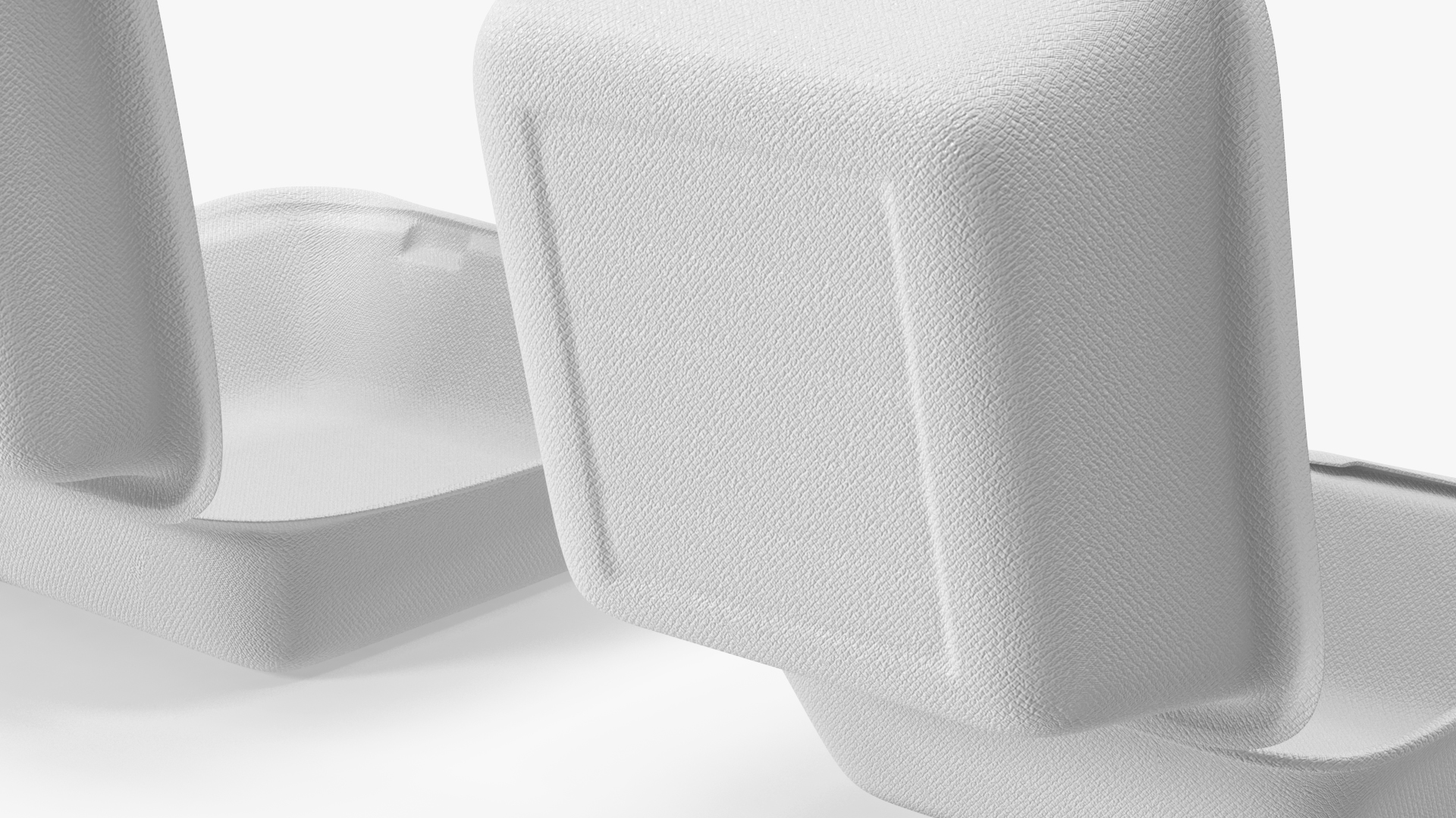 3D Open Food Container Set model