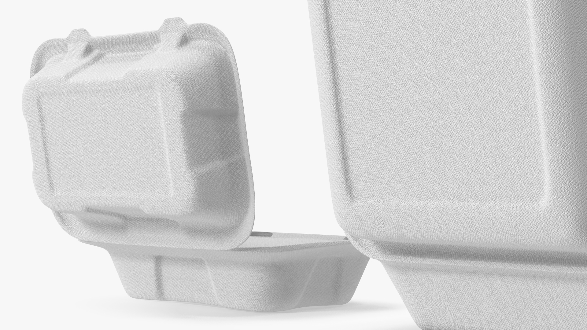 3D Open Food Container Set model