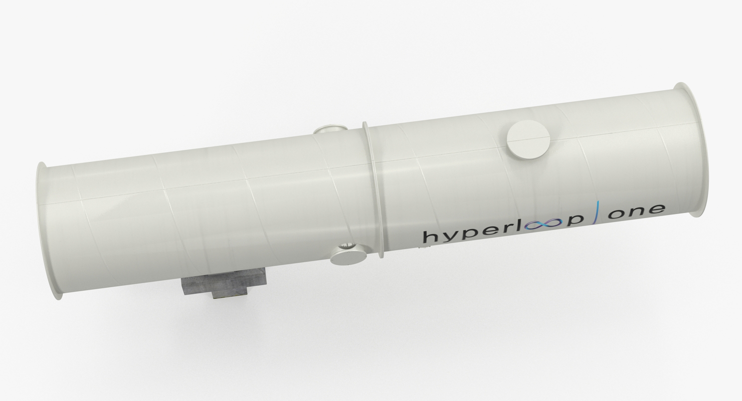 3D model Hyperloop One xp1 in Tube