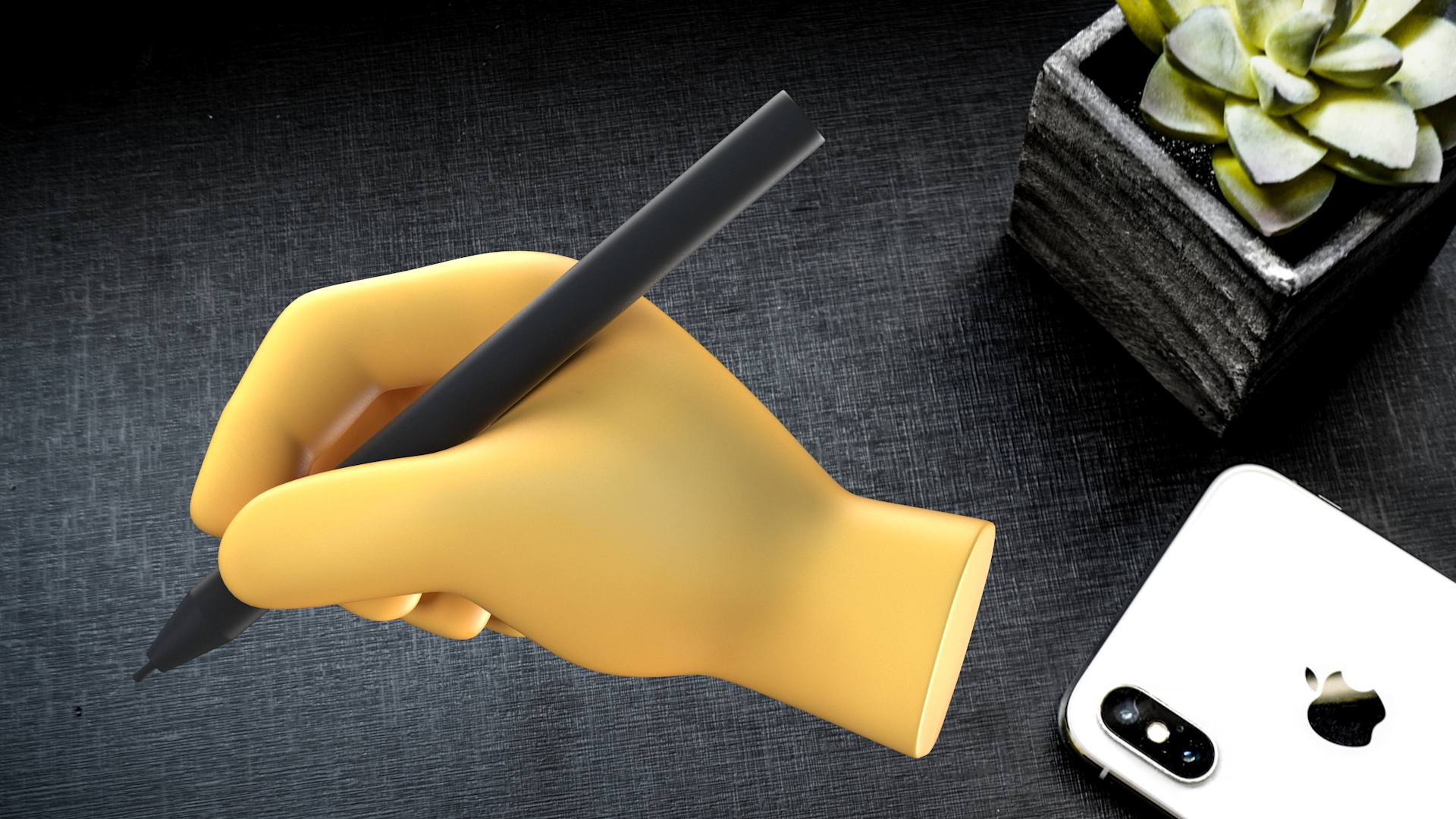 3D Writing Hand Emoji model