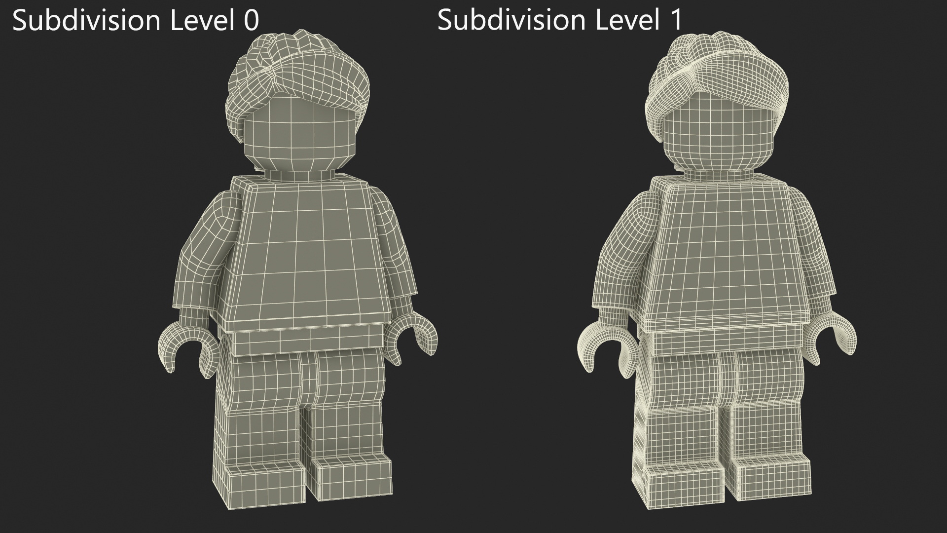 3D Minifigure LEGO Teenager Girl Rigged
