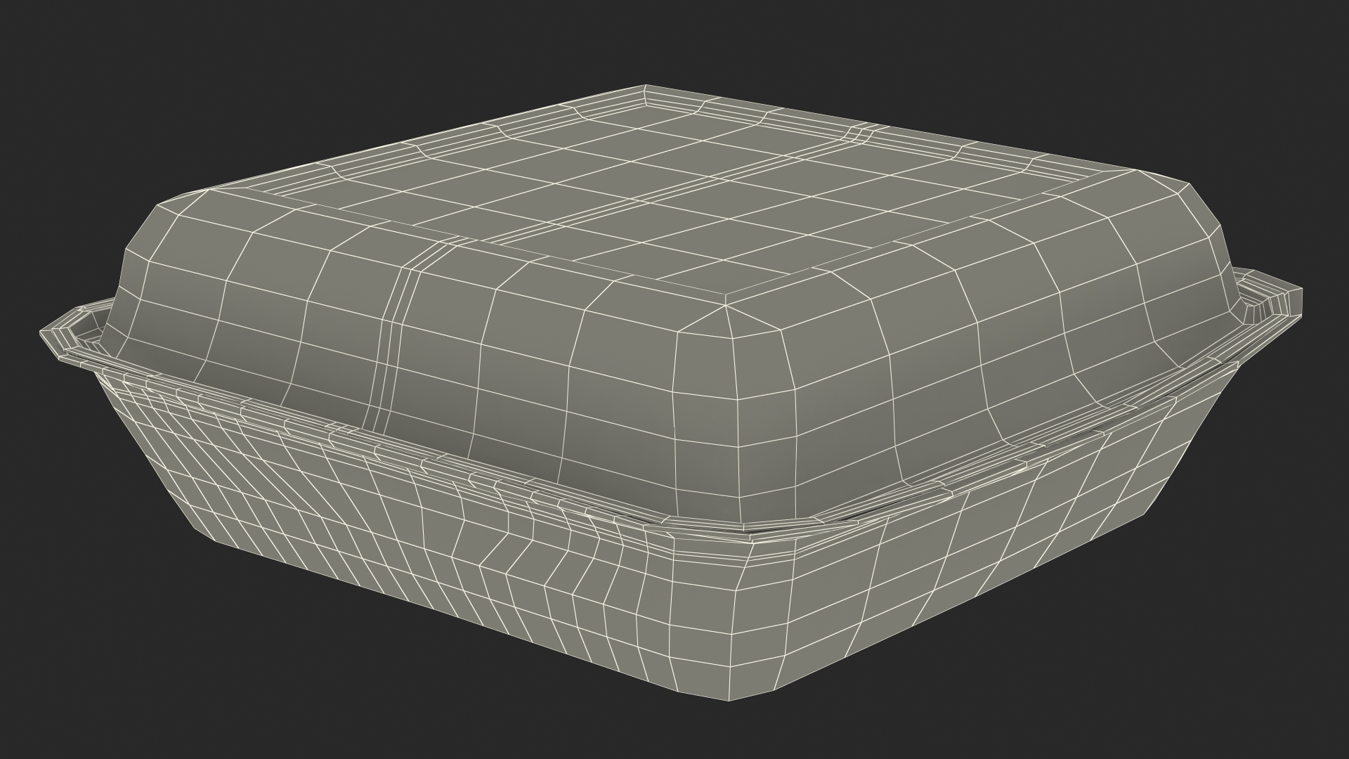 3D Compostable Food Container Closed model