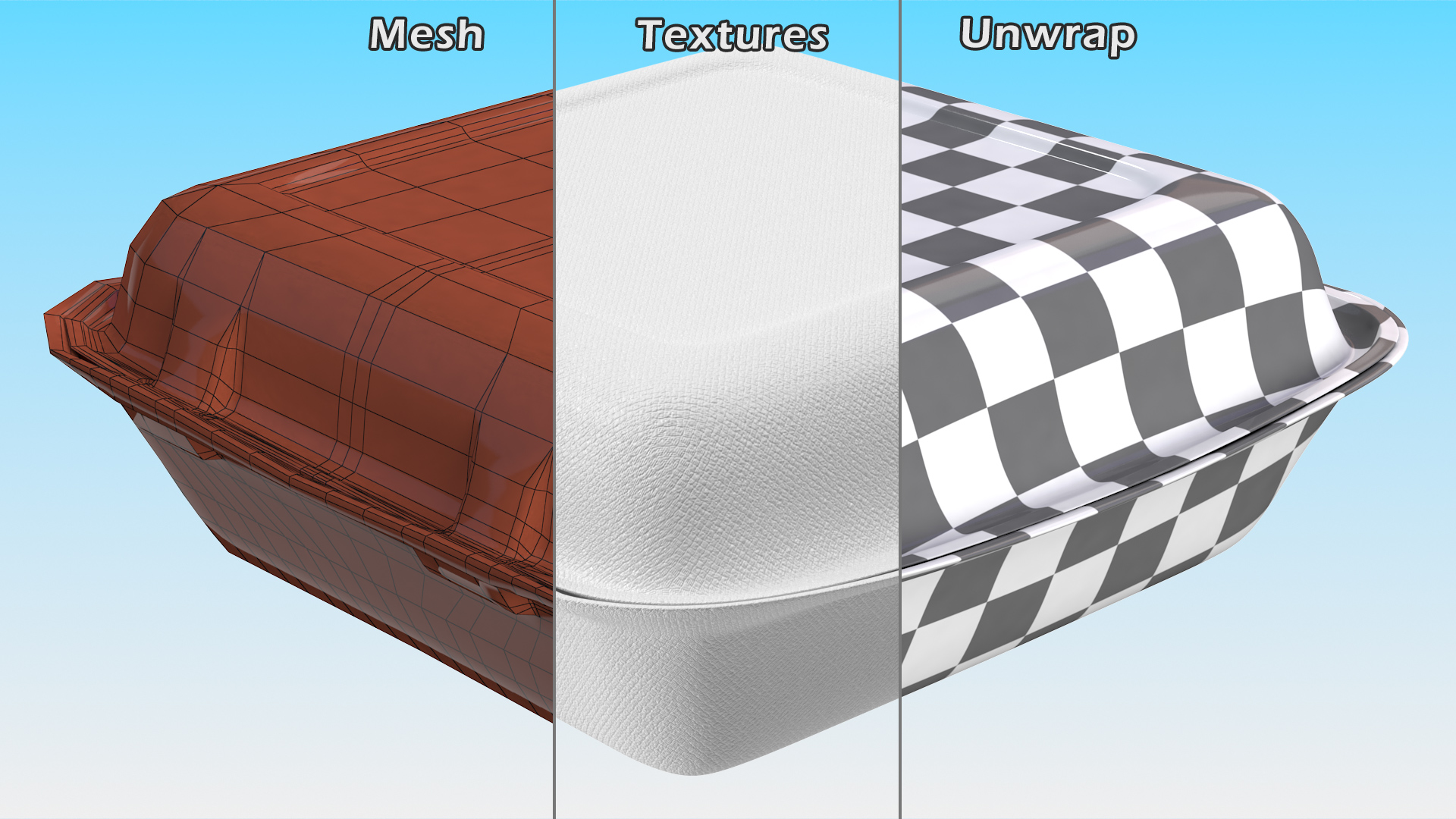 3D Compostable Food Container Closed model