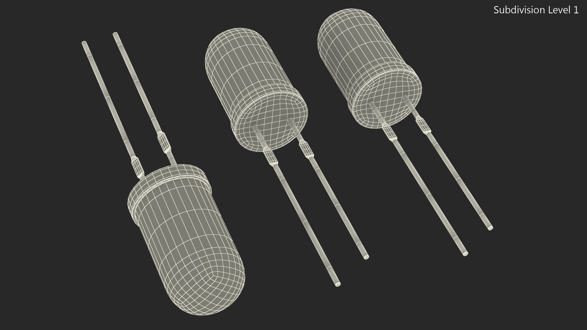 3D model Round Light Emitting Diode Set