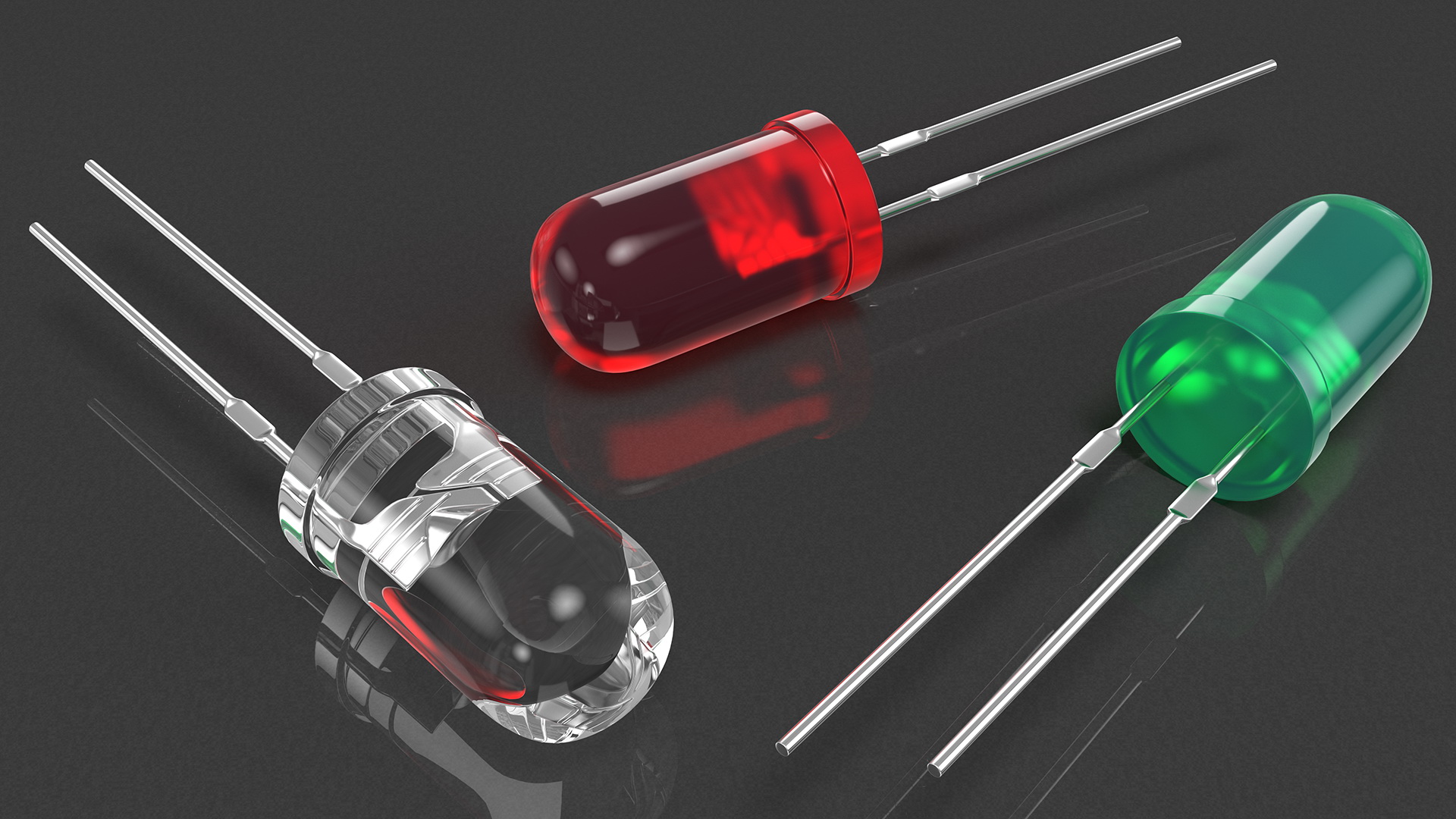 3D model Round Light Emitting Diode Set