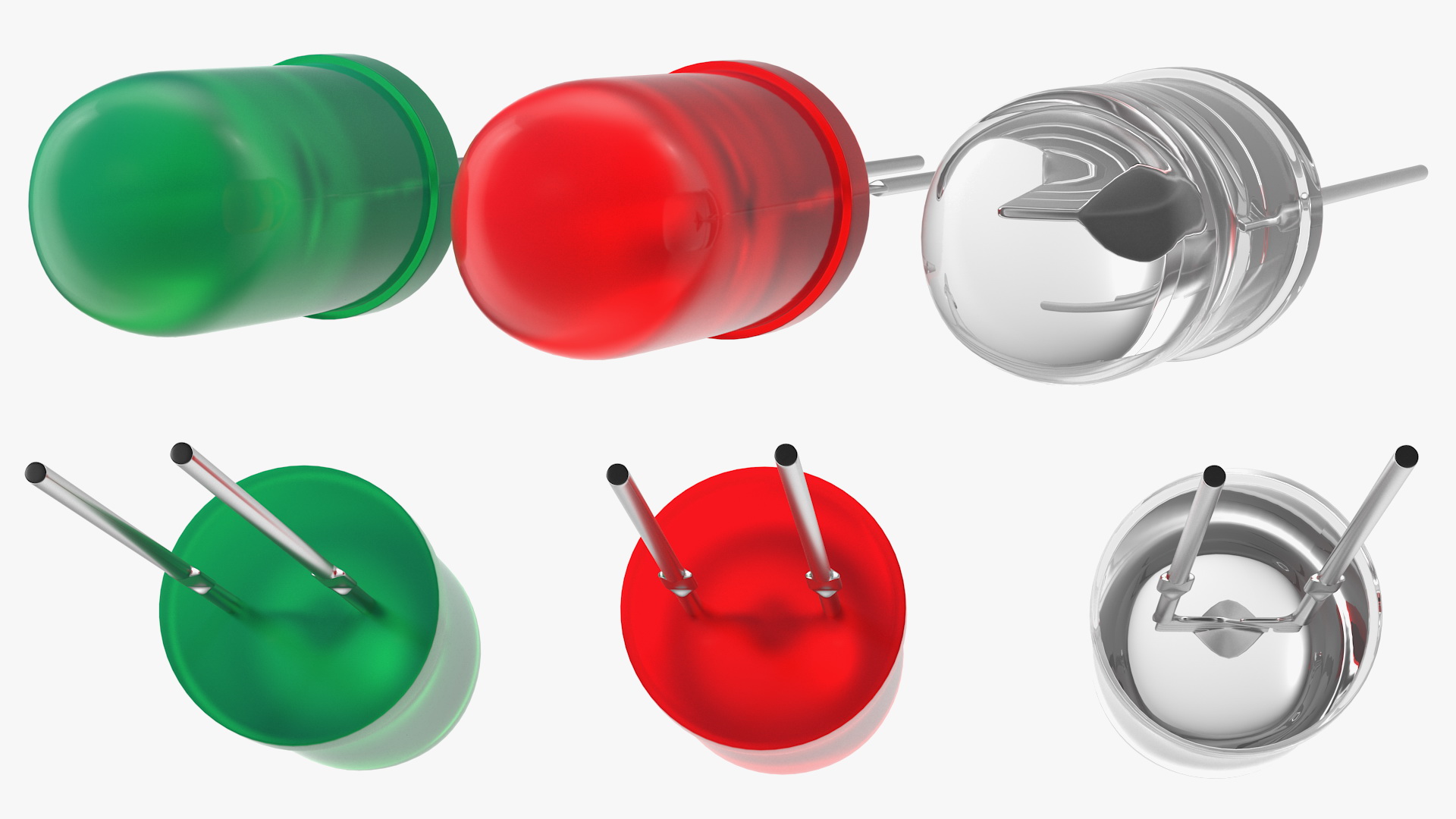 3D model Round Light Emitting Diode Set