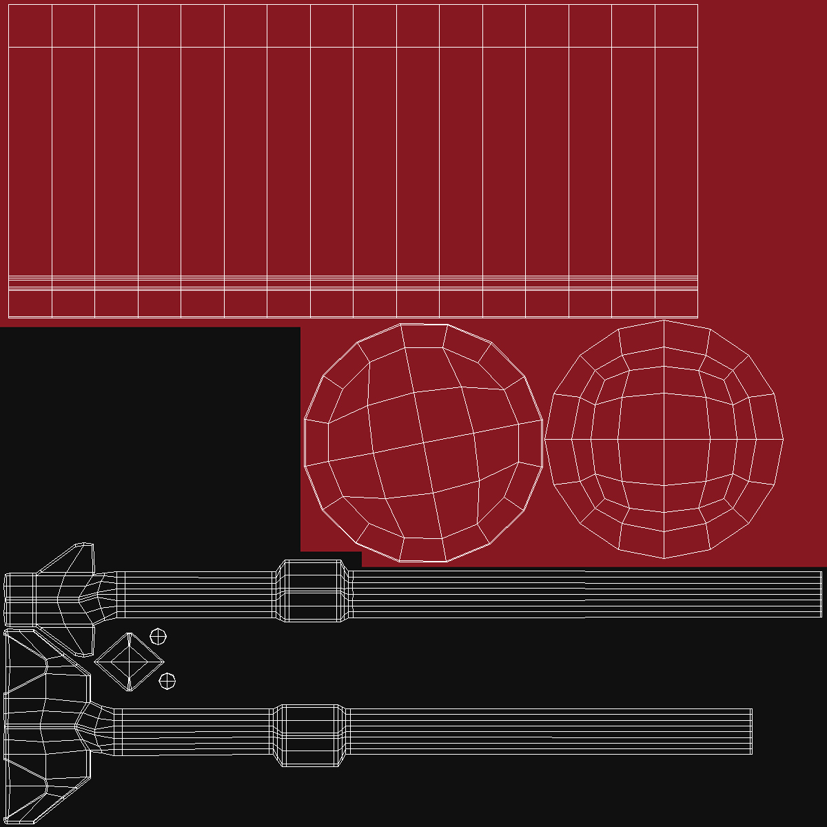 3D model Round Light Emitting Diode Set