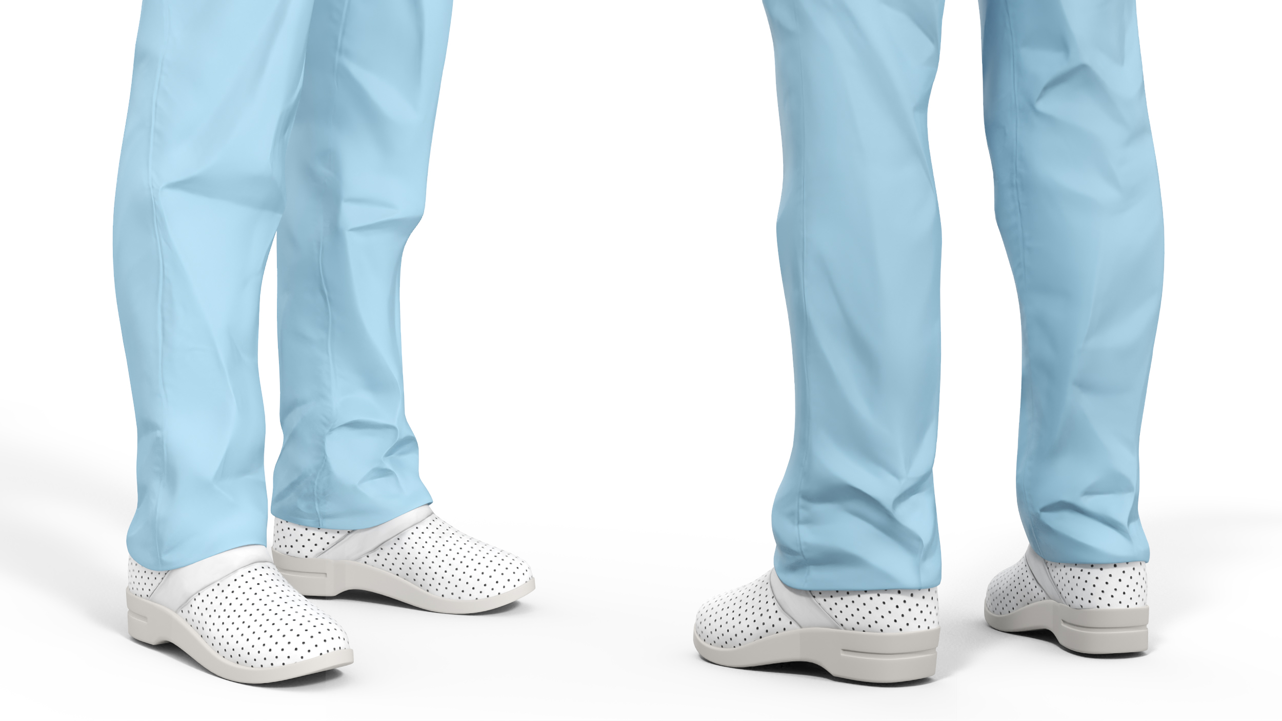3D model Female Nurse with Scrubs and Protective Mask Rigged for Maya