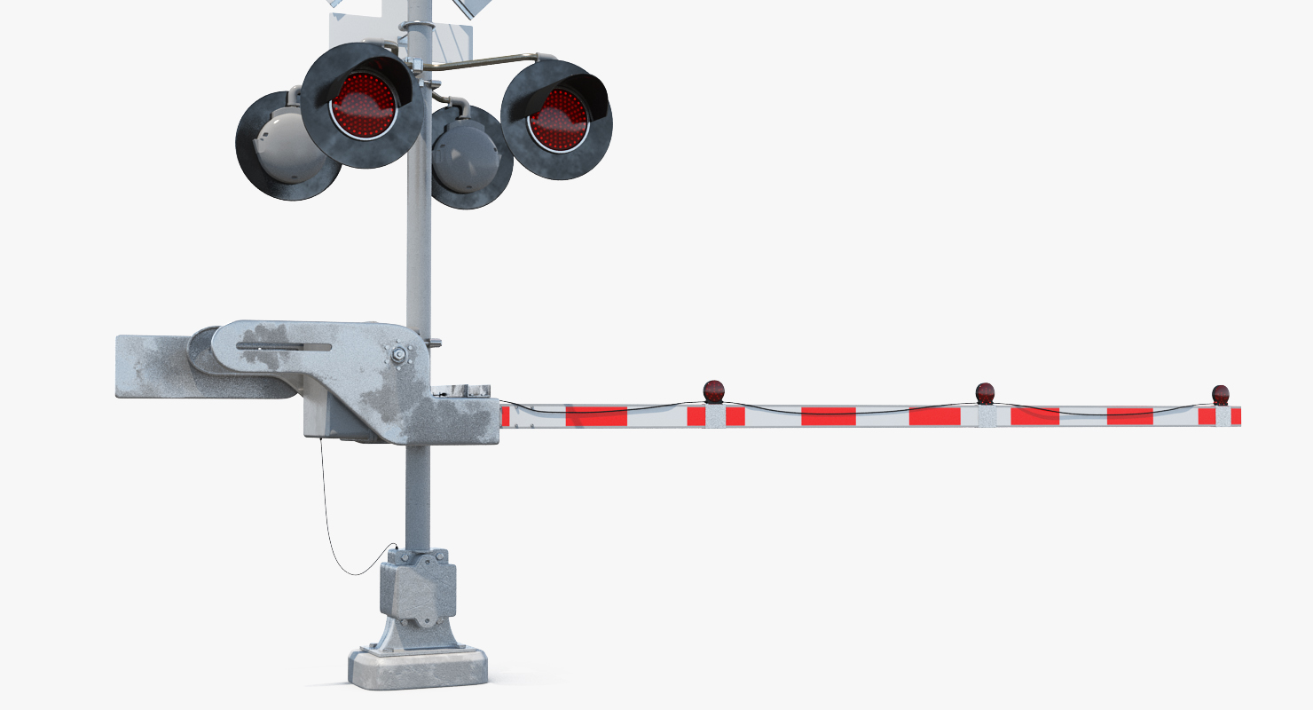 Railroad Crossing Gate 3D