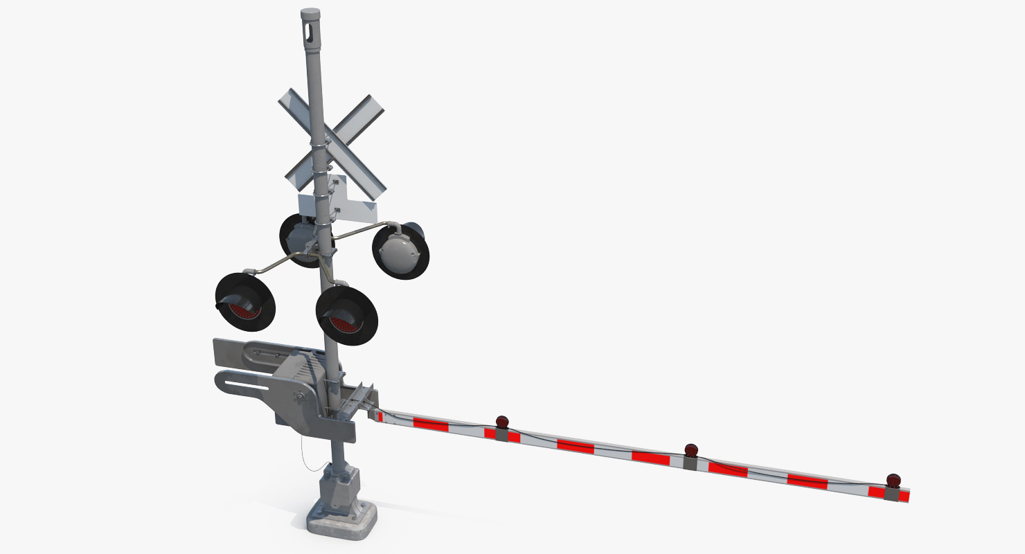 Railroad Crossing Gate 3D