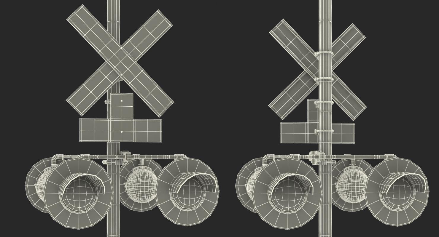 Railroad Crossing Gate 3D