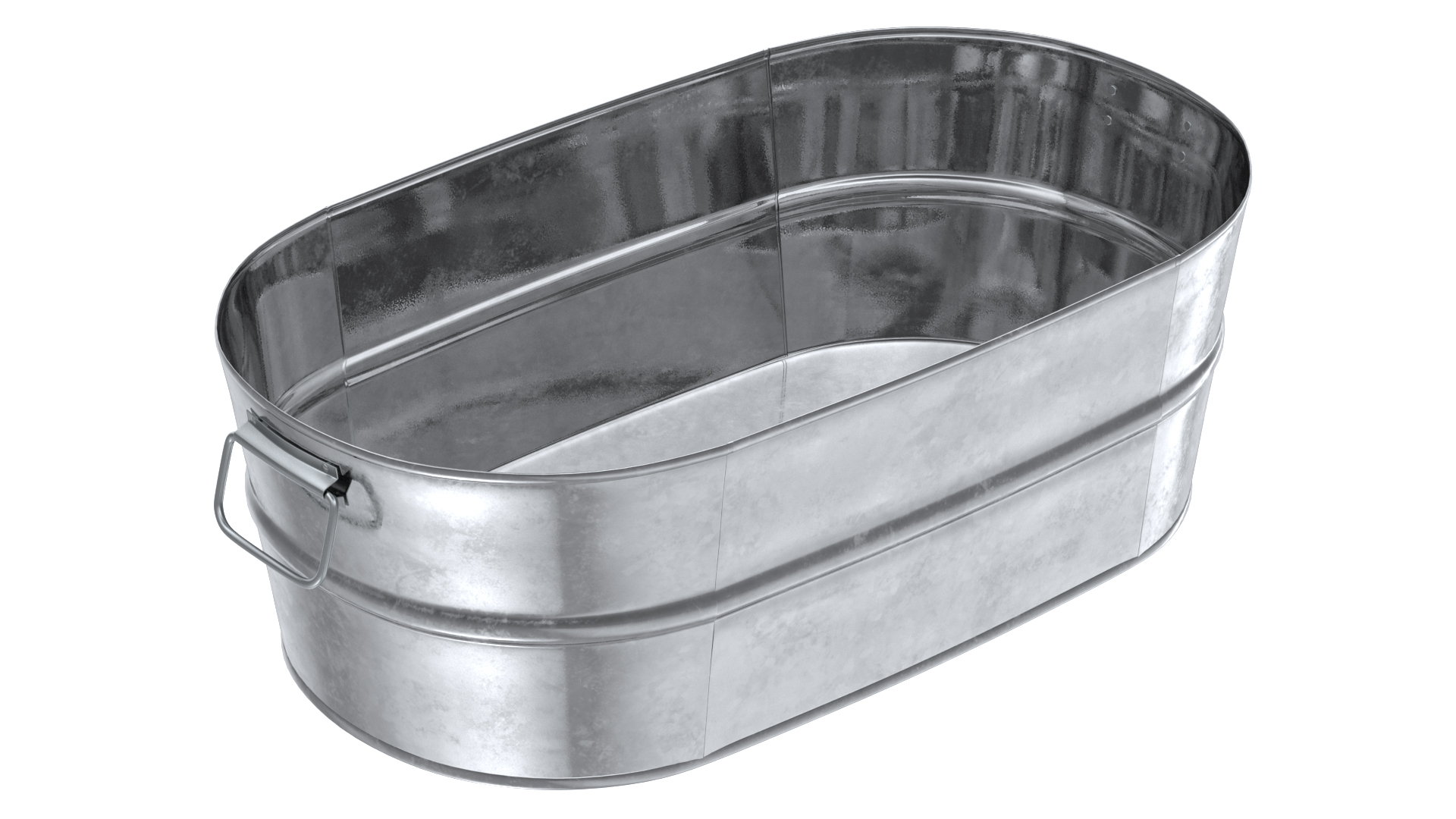 3D model Galvanized Metal Container Set