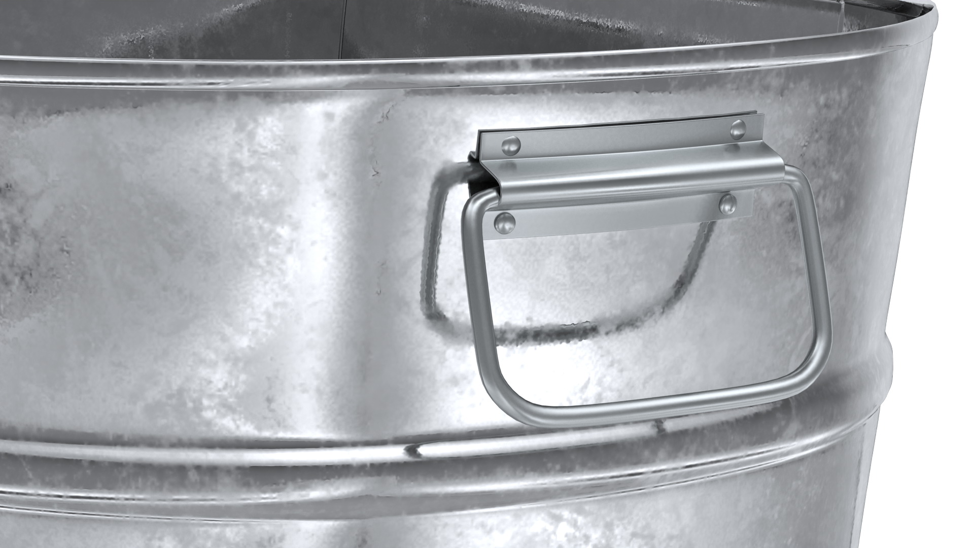 3D model Galvanized Metal Container Set