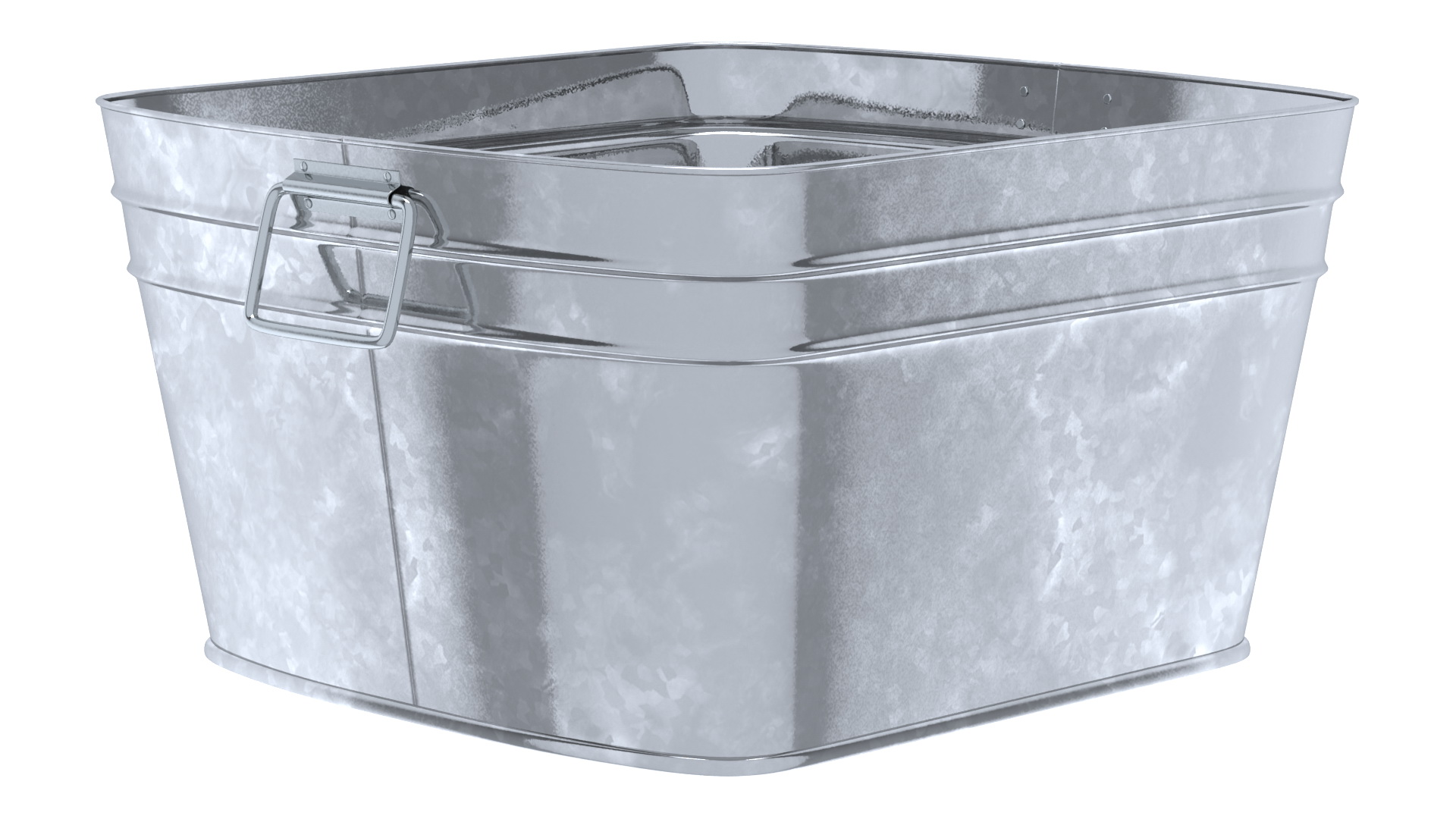 3D model Galvanized Metal Container Set