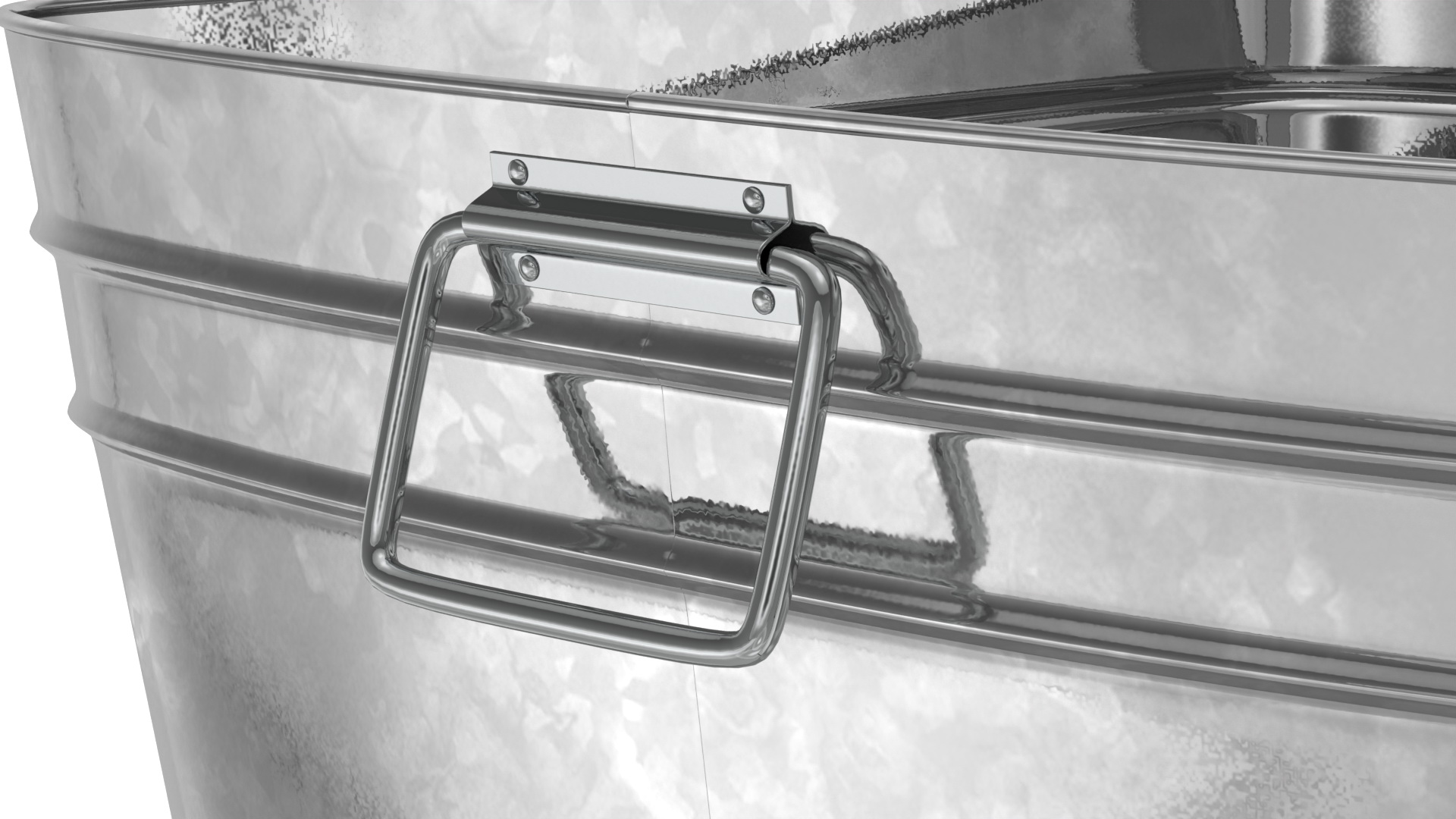 3D model Galvanized Metal Container Set